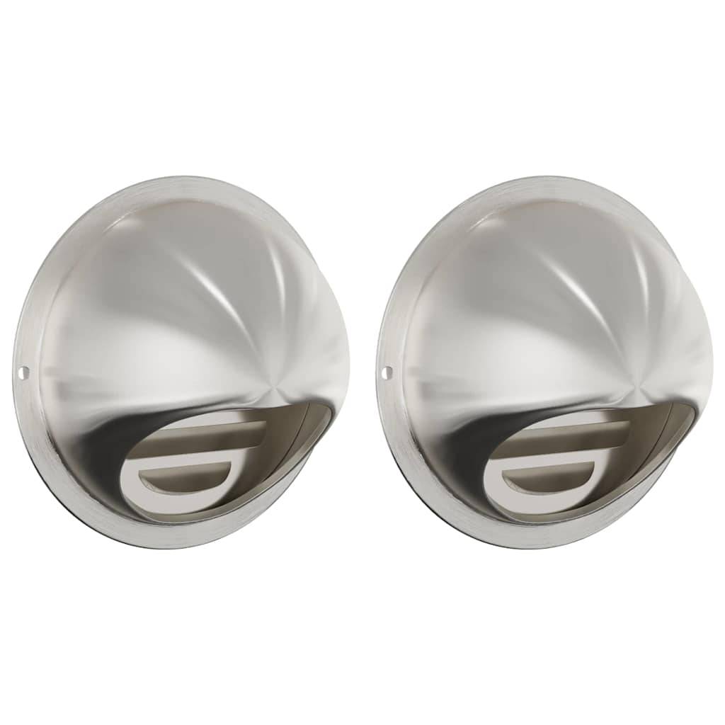 vidaXL Lüftungsgitter 2 pcs Silber 100 mm Edelstahl
