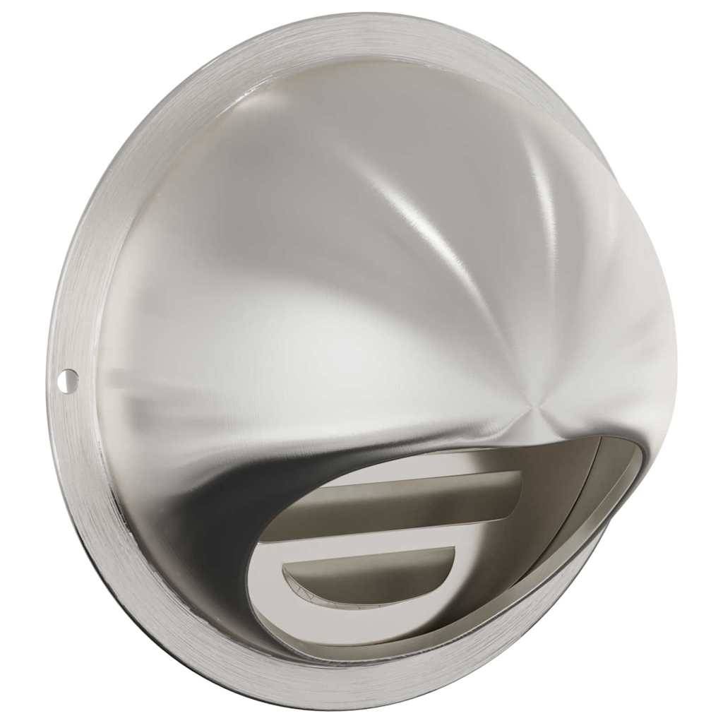 vidaXL Lüftungsgitter 2 pcs Silber 100 mm Edelstahl