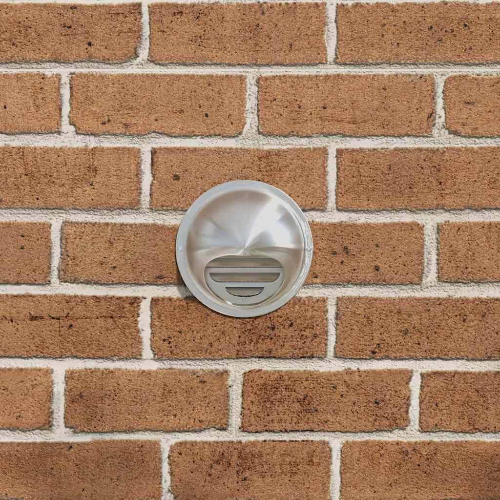 vidaXL Lüftungsgitter 2 pcs Silber 100 mm Edelstahl