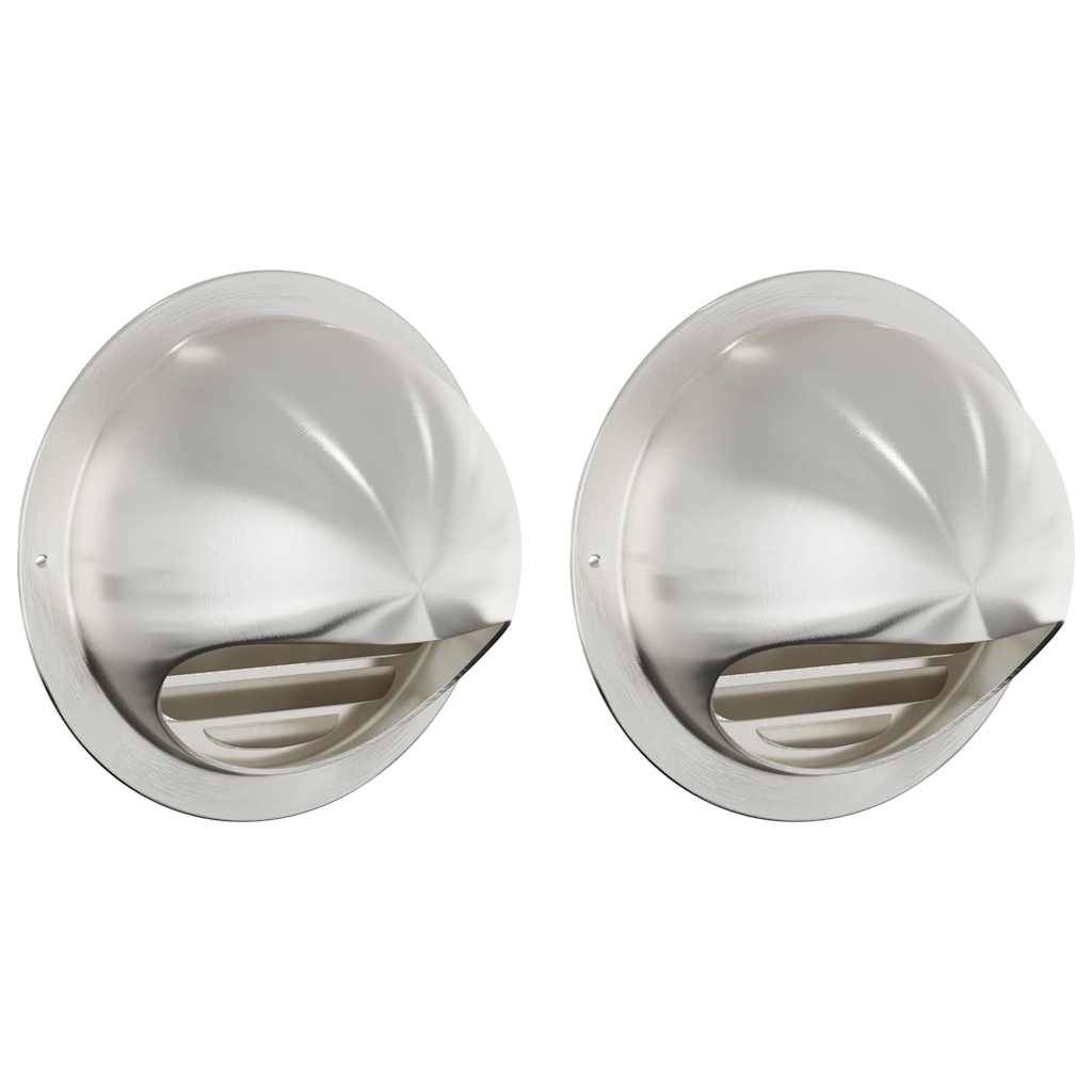 vidaXL Lüftungsgitter 2 pcs Silber 150 mm Edelstahl