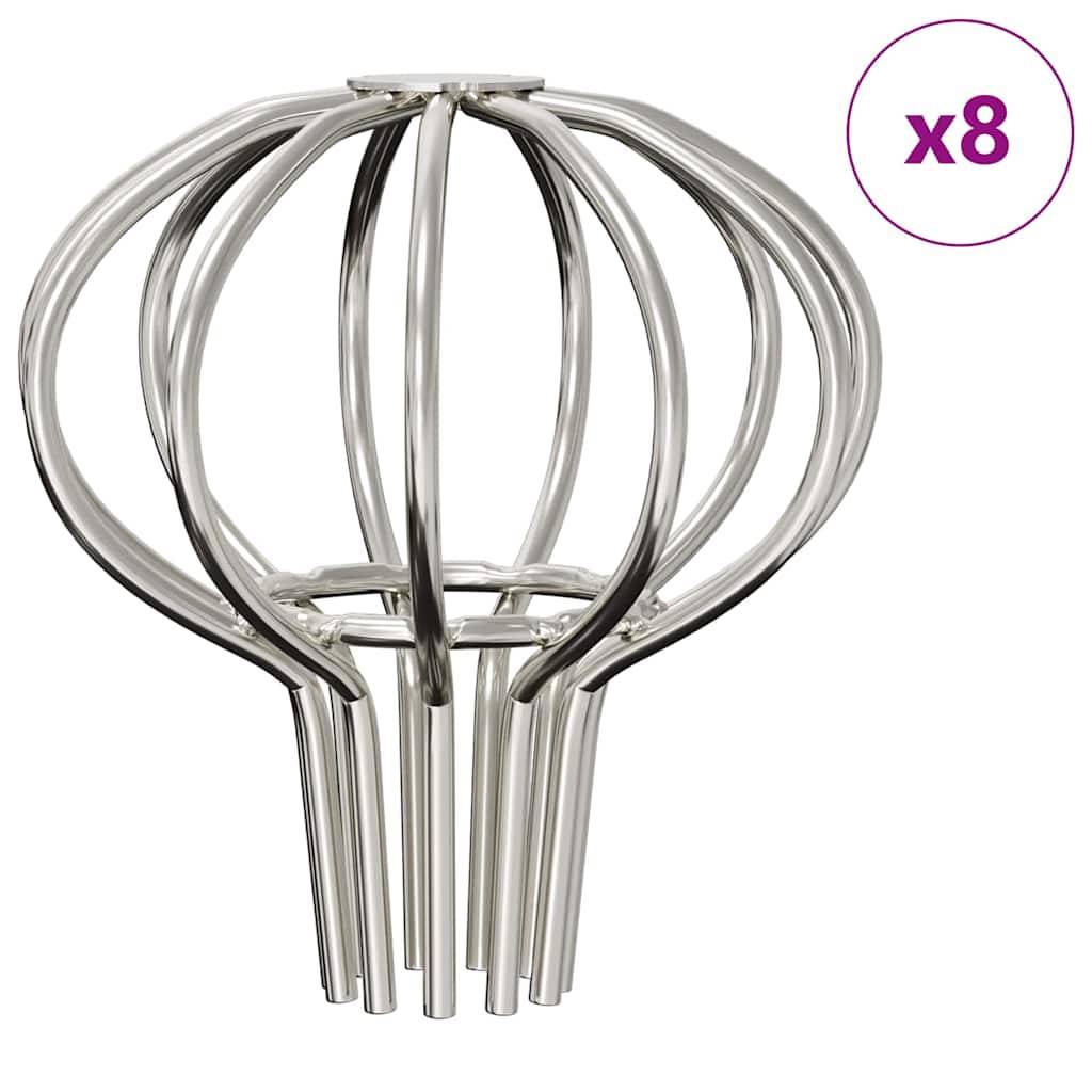 vidaXL Dachrinnenblattschutz 8 pcs Silber 50 mm Edelstahl