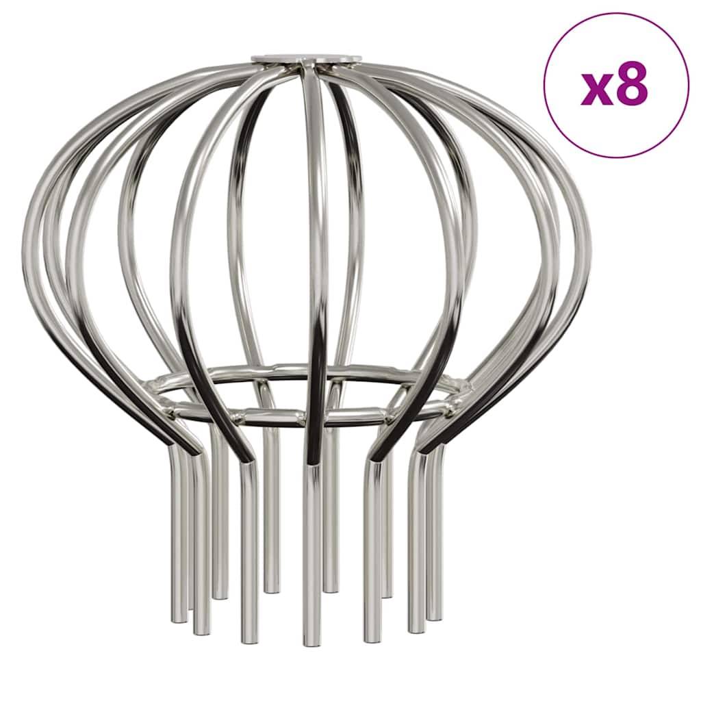 vidaXL Dachrinnenblattschutz 8 pcs Silber 75 mm Edelstahl