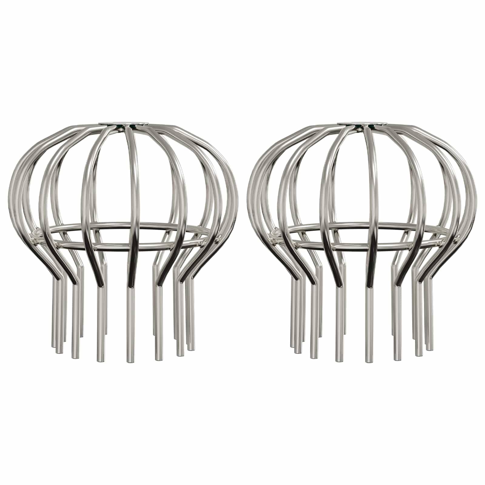 vidaXL Dachrinnenblattschutz 2 pcs Silber 110 mm Edelstahl