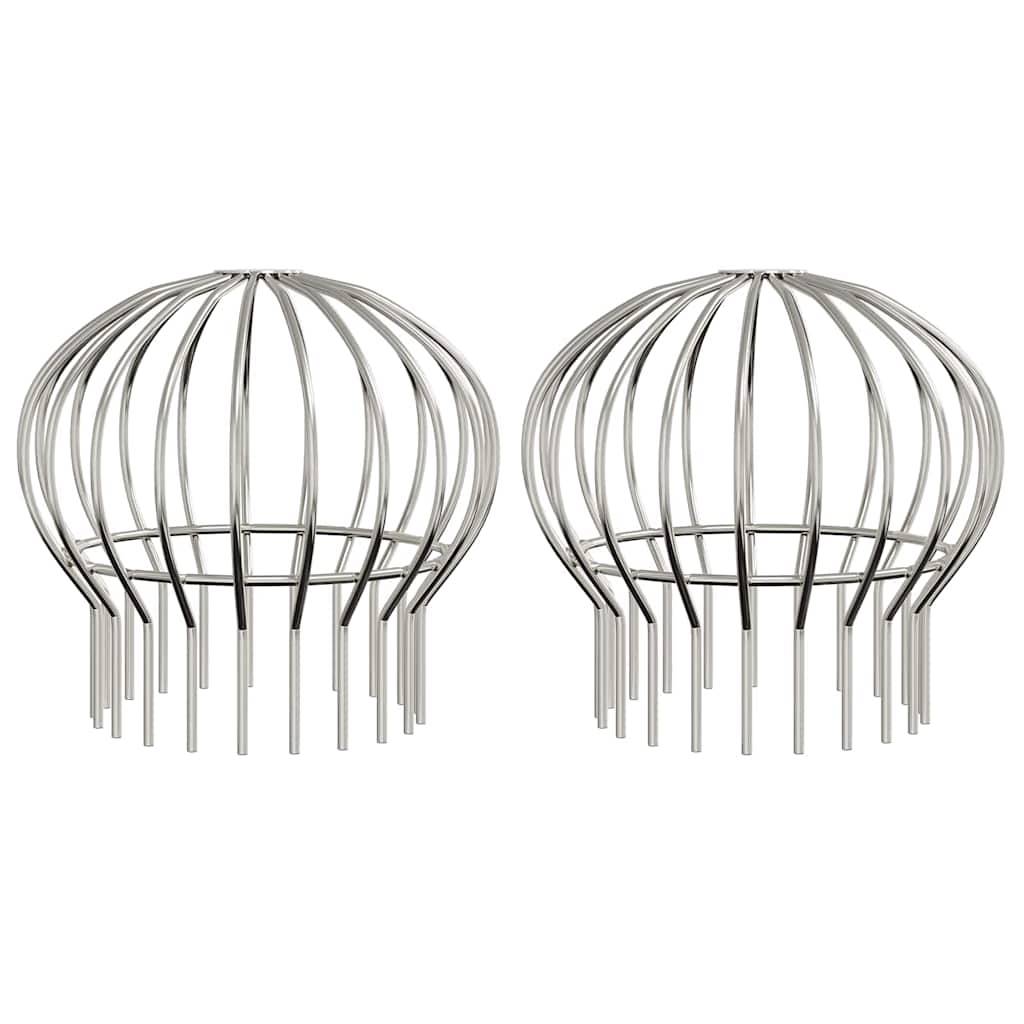 vidaXL Dachrinnenblattschutz 2 pcs Silber 160 mm Edelstahl