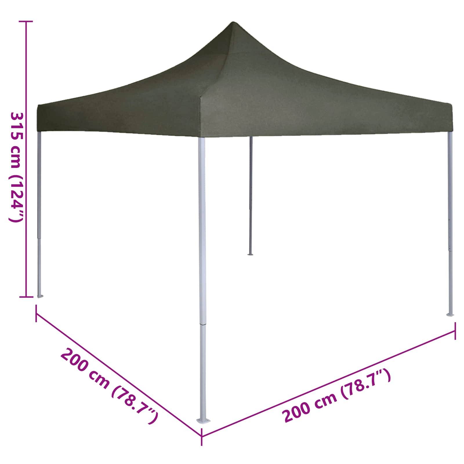 vidaXL Party-Zelt Anthrazit 200 x 200 x 315 cm Oxford-Stoff