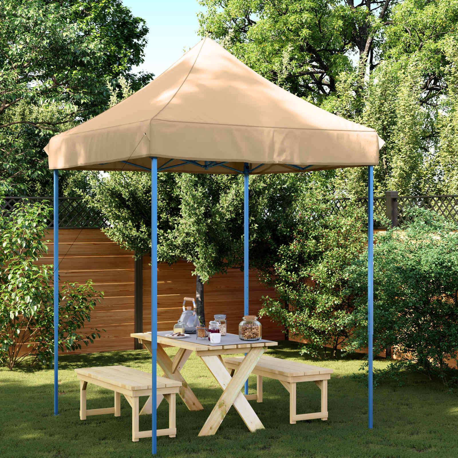 vidaXL Party-Zelt Beige 200 x 200 x 306 cm Oxford-Stoff