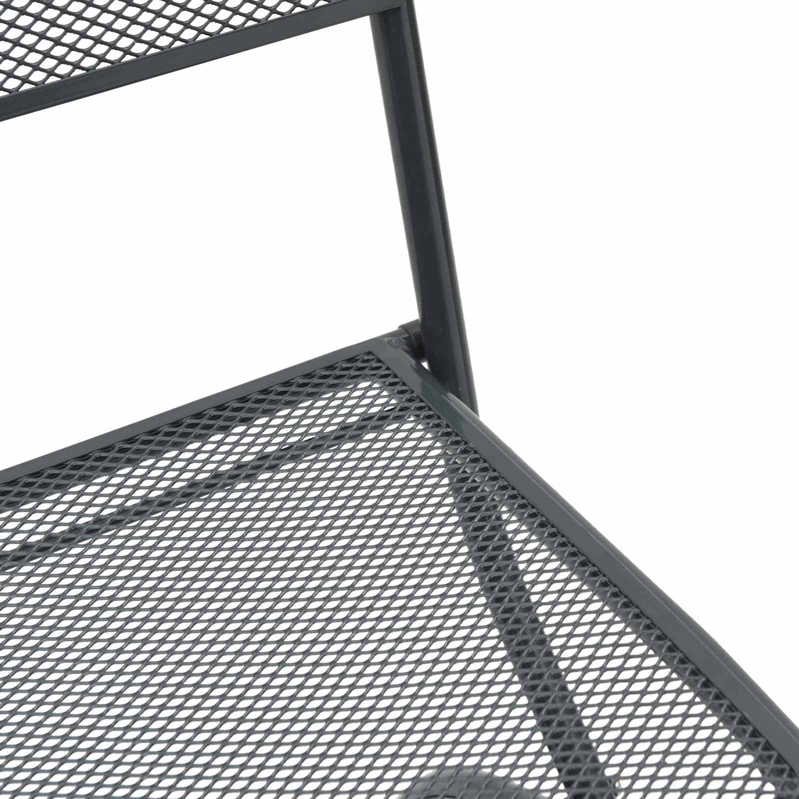vidaXL Gartenstühle 2 pcs Anthrazit 52,5 x 46 x 82 cm Eisen