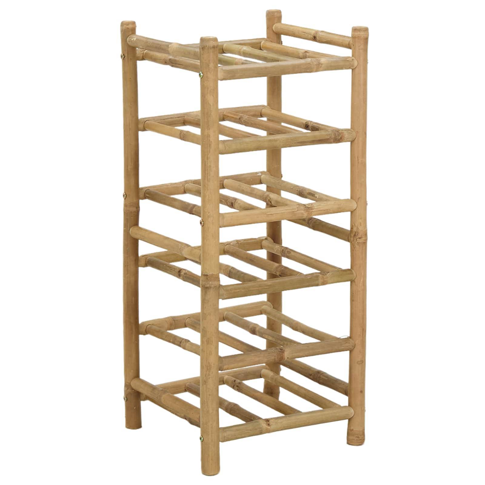 vidaXL Weinregal Natur 32,5 x 29,5 x 72 cm Bambus