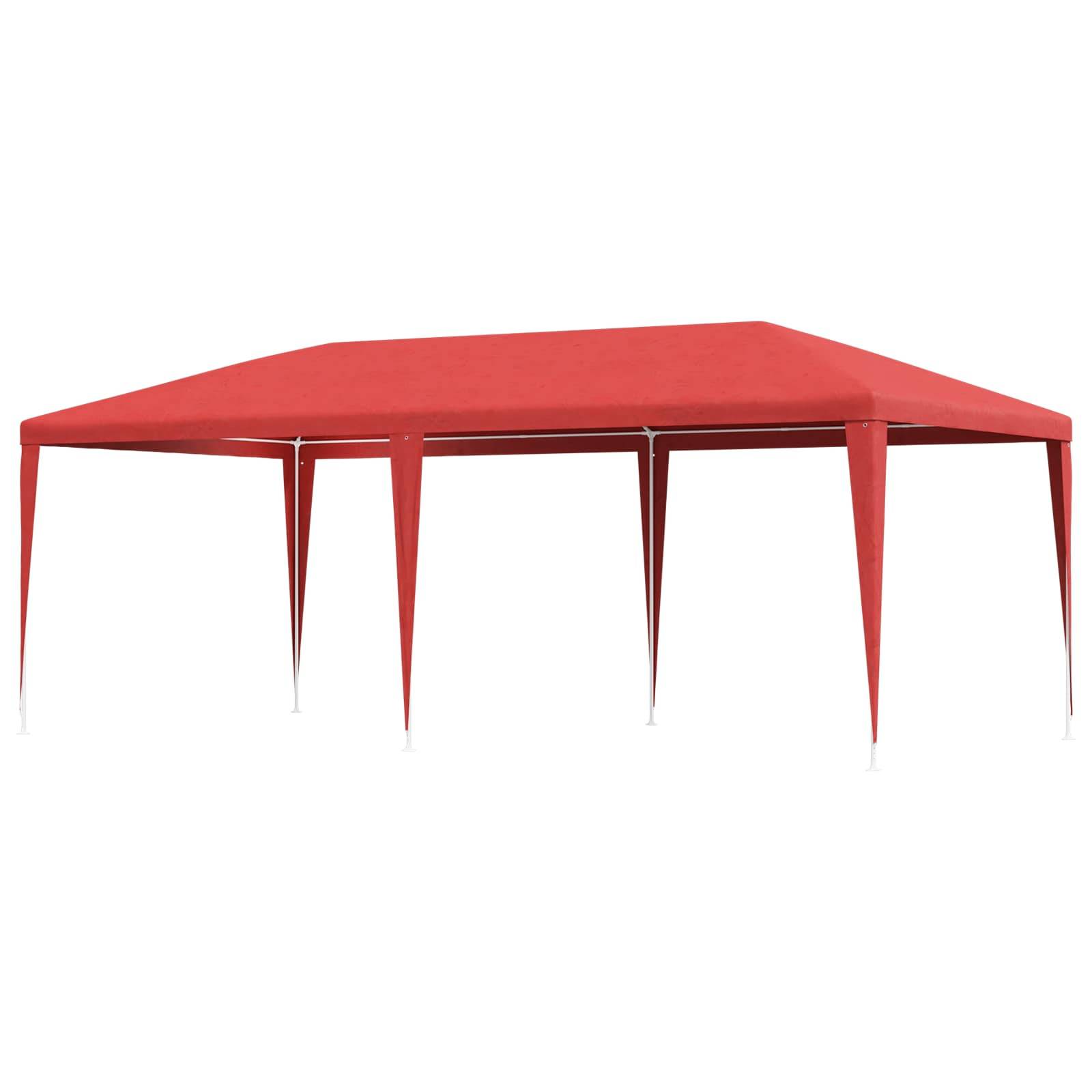 vidaXL Partyzelt Rot 600 x 300 x 255 cm PE und Stahl