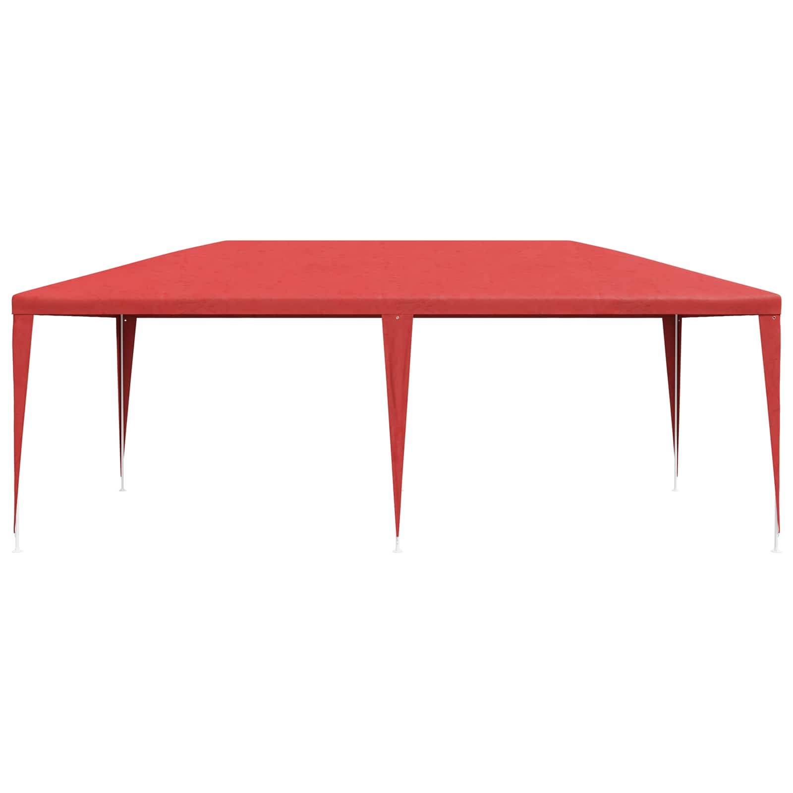 vidaXL Partyzelt Rot 600 x 300 x 255 cm PE und Stahl