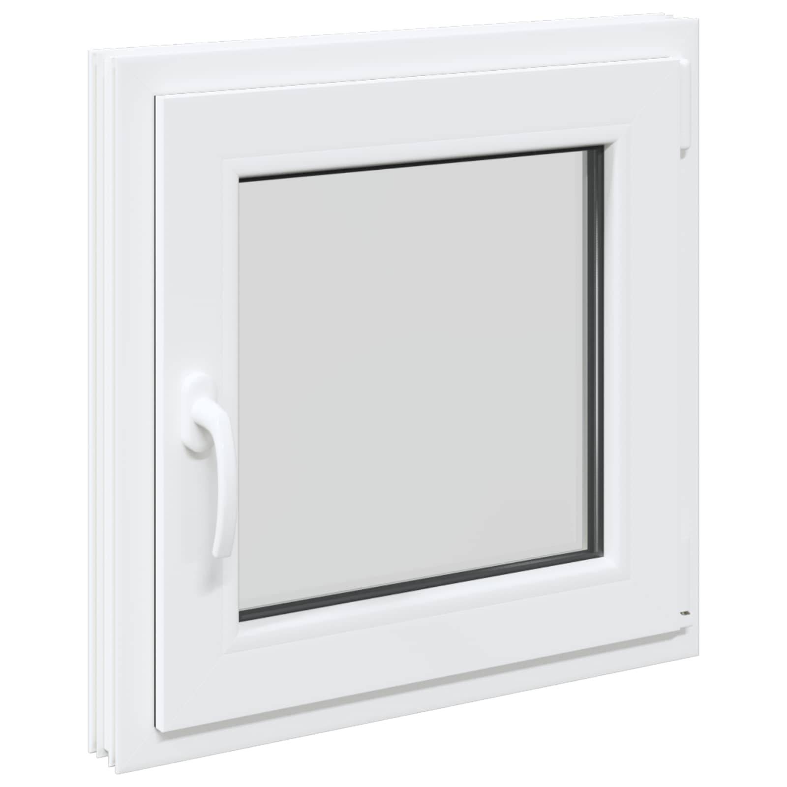 Kellerfenster RISOR Weiß 60 x 60 cm PVC und Glas