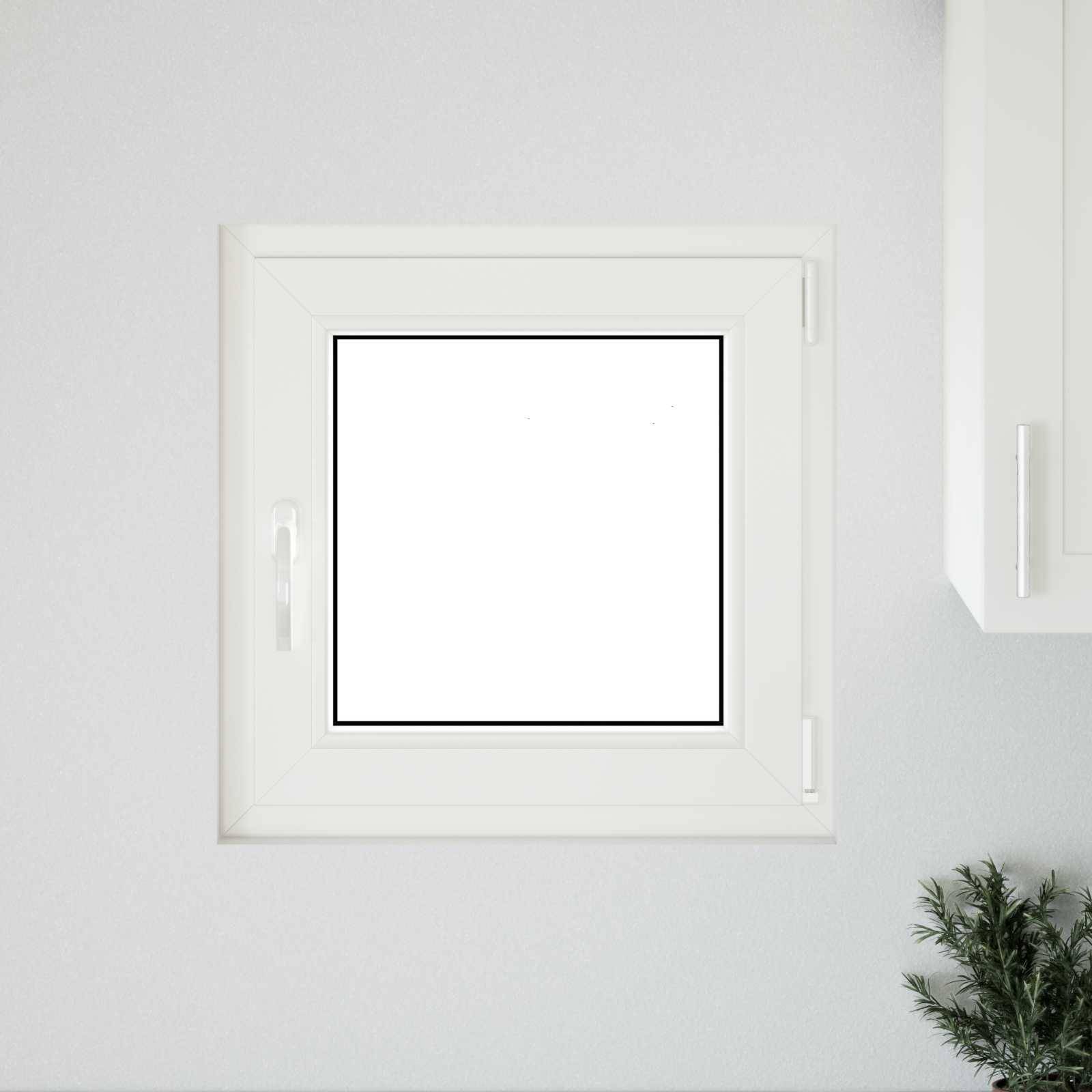 Kellerfenster RISOR Weiß 50 x 50 cm PVC und Glas