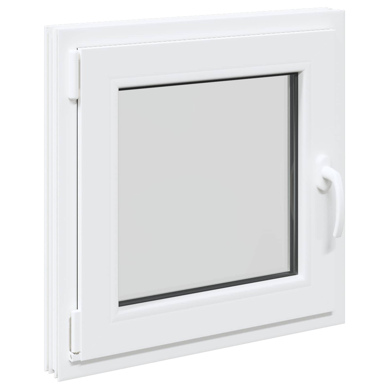 Kellerfenster RISOR Weiß 50 x 50 cm PVC und Glas