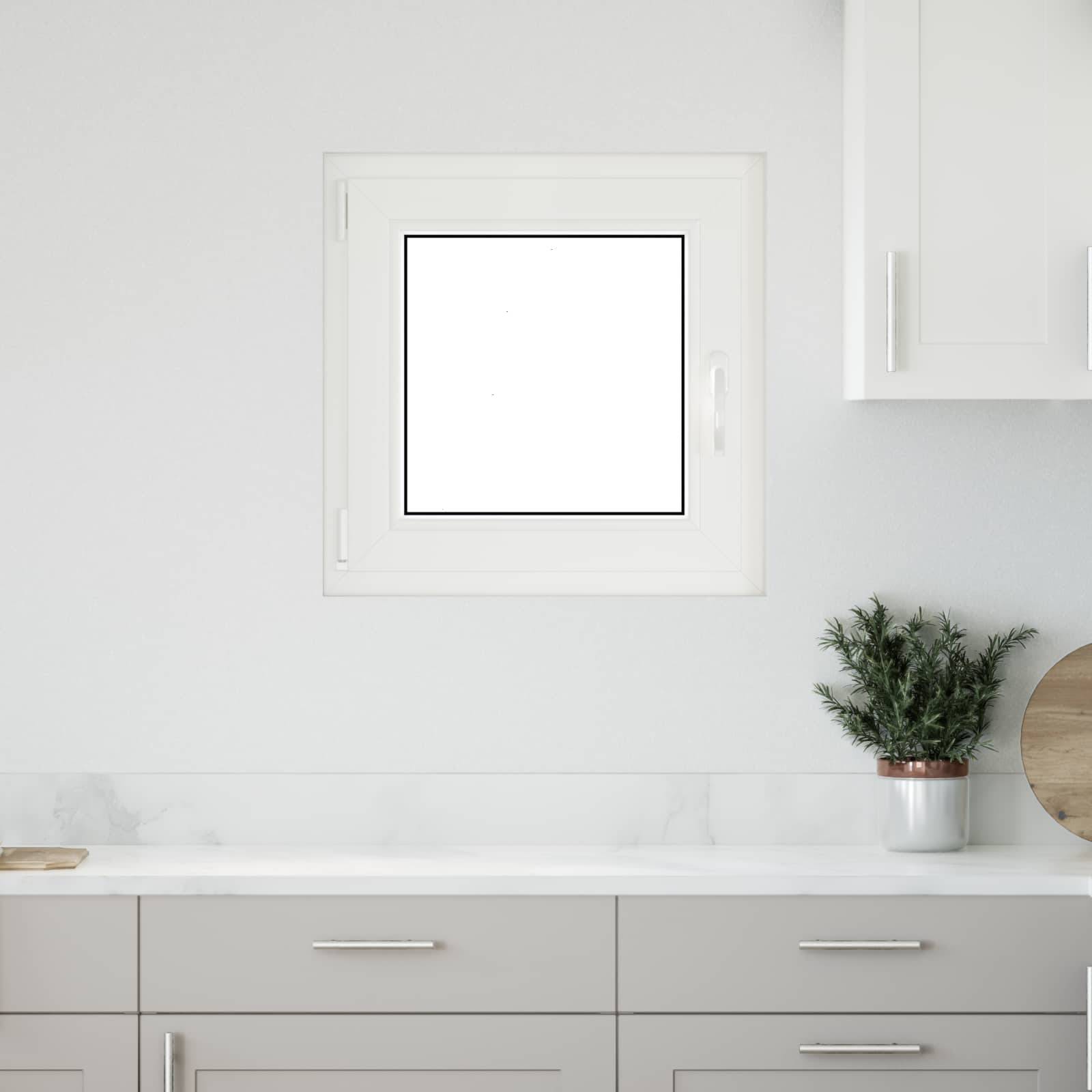 vidaXL Kellerfenster RISOR 60 x 60 cm PVC und Glas Weiß