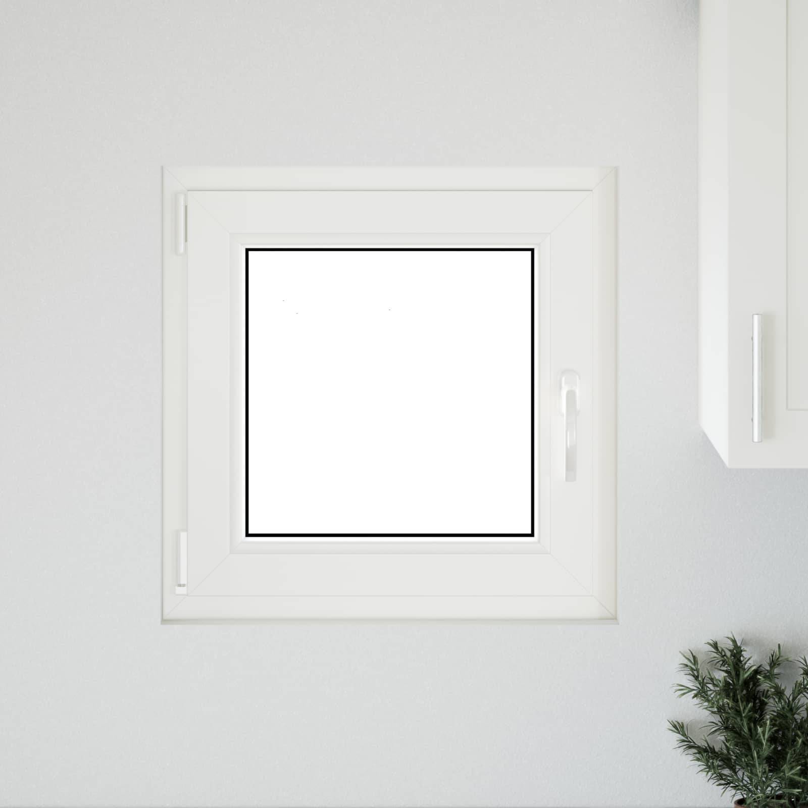 Kellerfenster RISOR Weiß 50 x 50 cm PVC und Glas