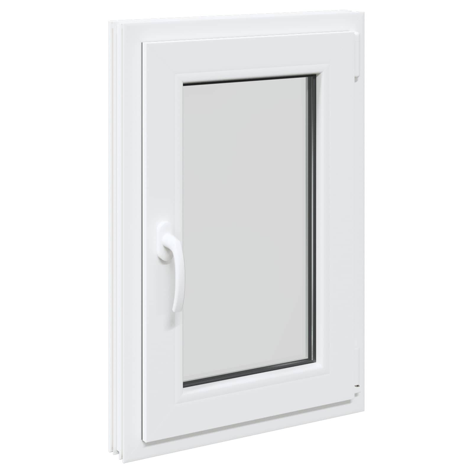 Kellerfenster RISOR Weiß 50 x 75 cm PVC und Glas