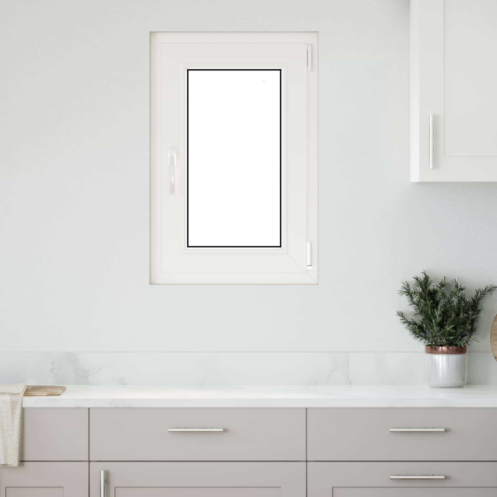 Kellerfenster RISOR Weiß 50 x 75 cm PVC und Glas