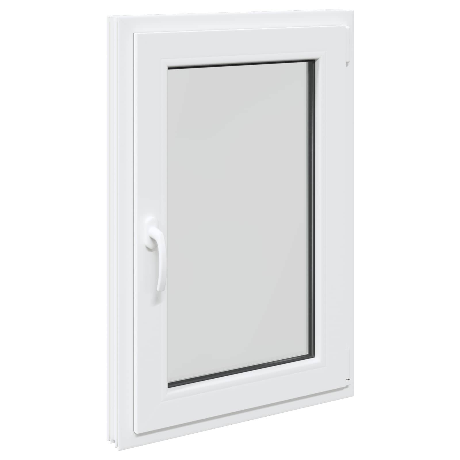 vidaXL Kellerfenster RISOR 60 x 100 cm PVC und Glas Weiß
