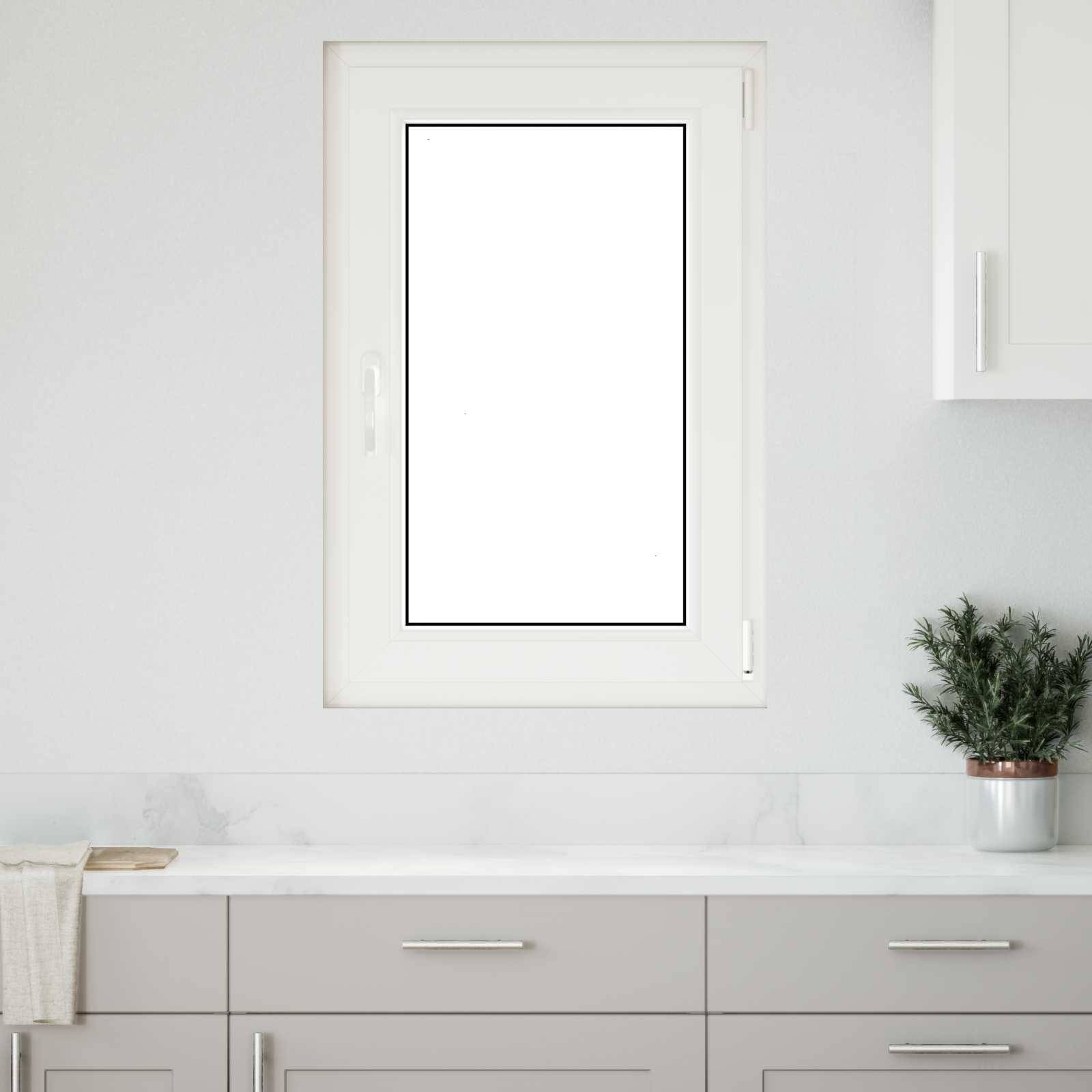 vidaXL Kellerfenster RISOR 60 x 90 cm PVC und Glas Weiß