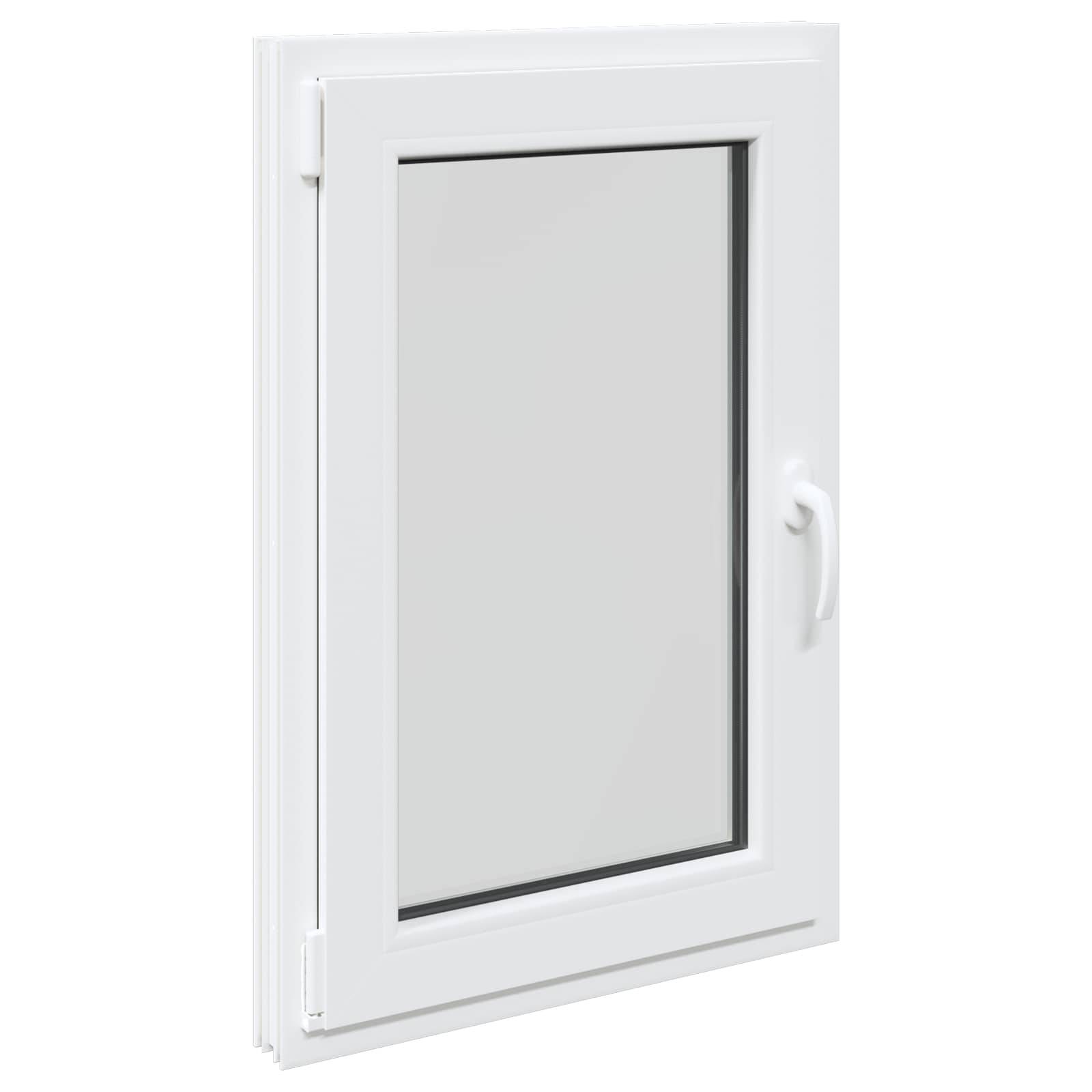 vidaXL Kellerfenster RISOR 60 x 90 cm PVC und Glas Weiß