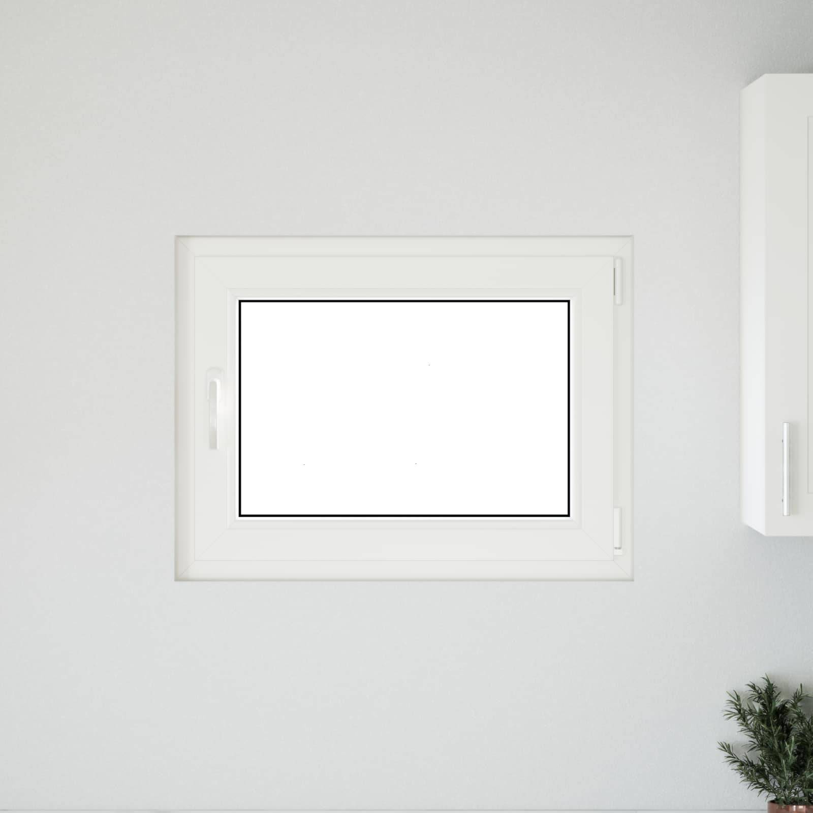 vidaXL Kellerfenster RISOR 80 x 60 cm PVC und Glas Weiß