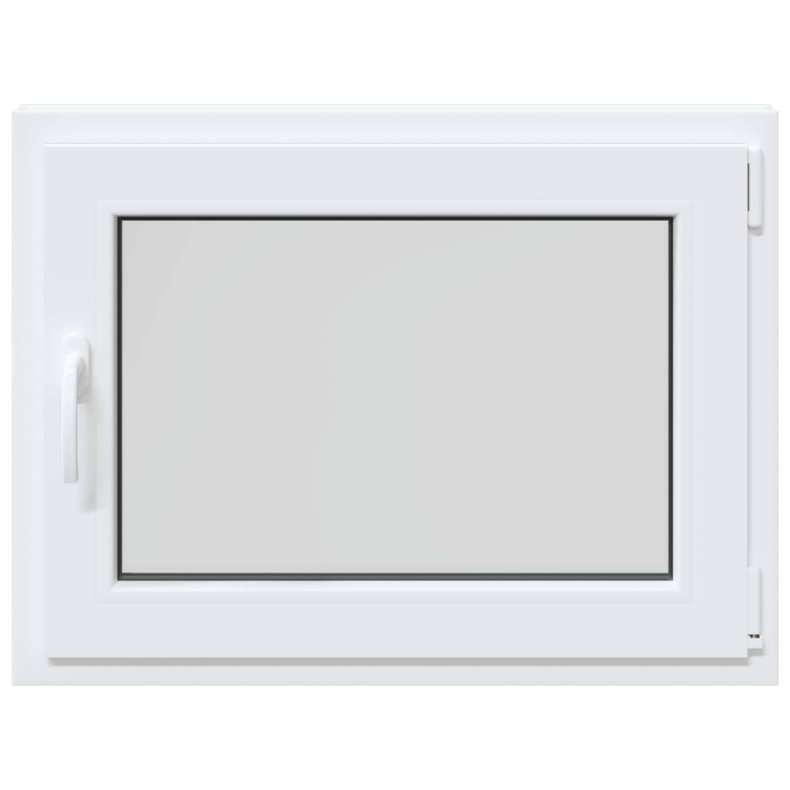 vidaXL Kellerfenster RISOR 80 x 70 cm PVC und Glas Weiß