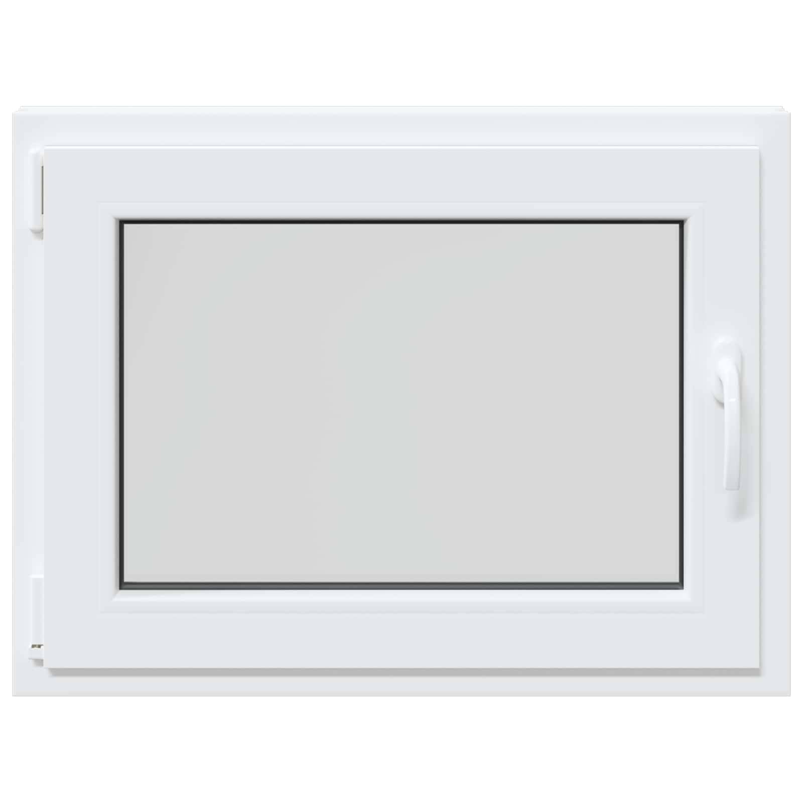 vidaXL Kellerfenster RISOR 80 x 70 cm PVC und Glas Weiß