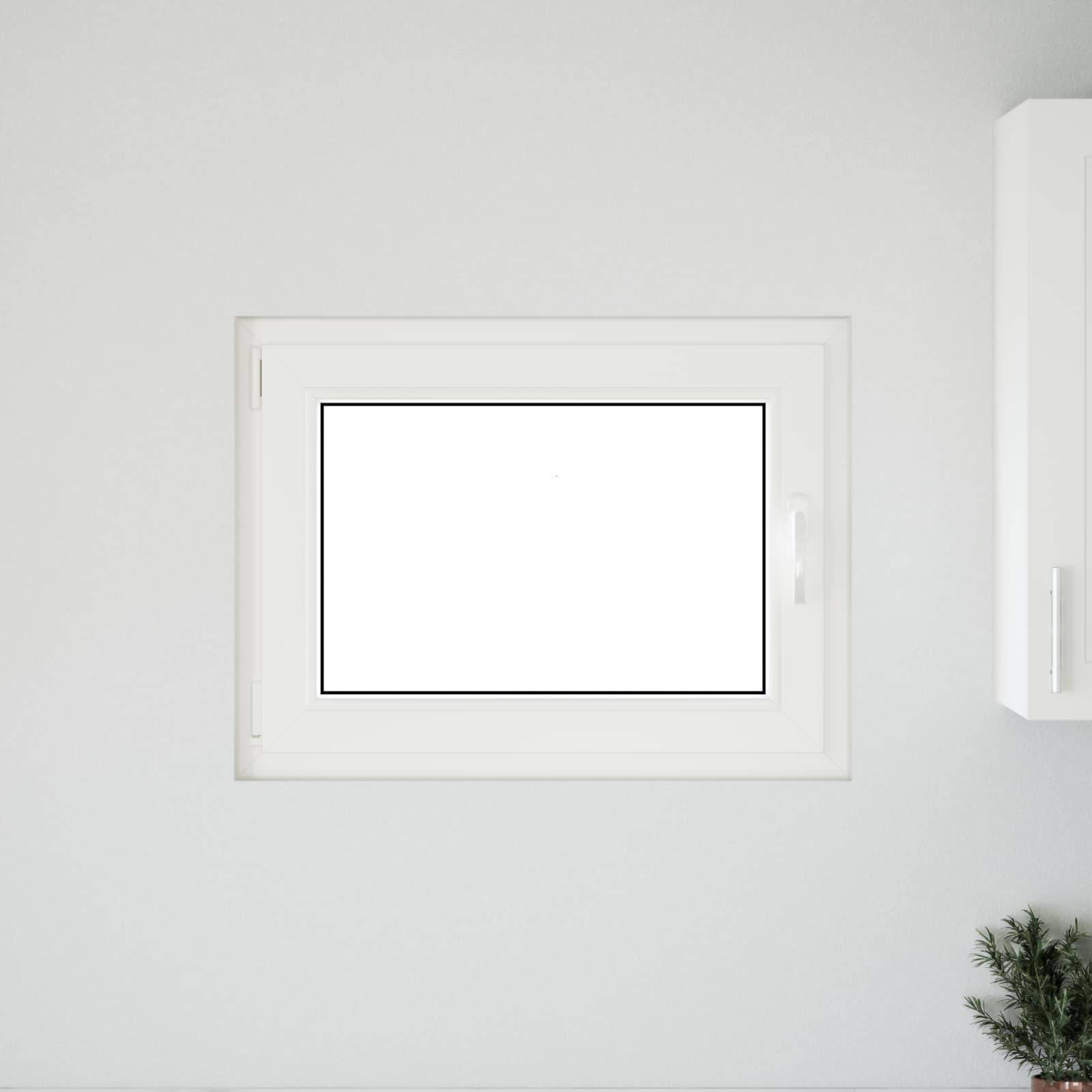 vidaXL Kellerfenster RISOR 80 x 70 cm PVC und Glas Weiß