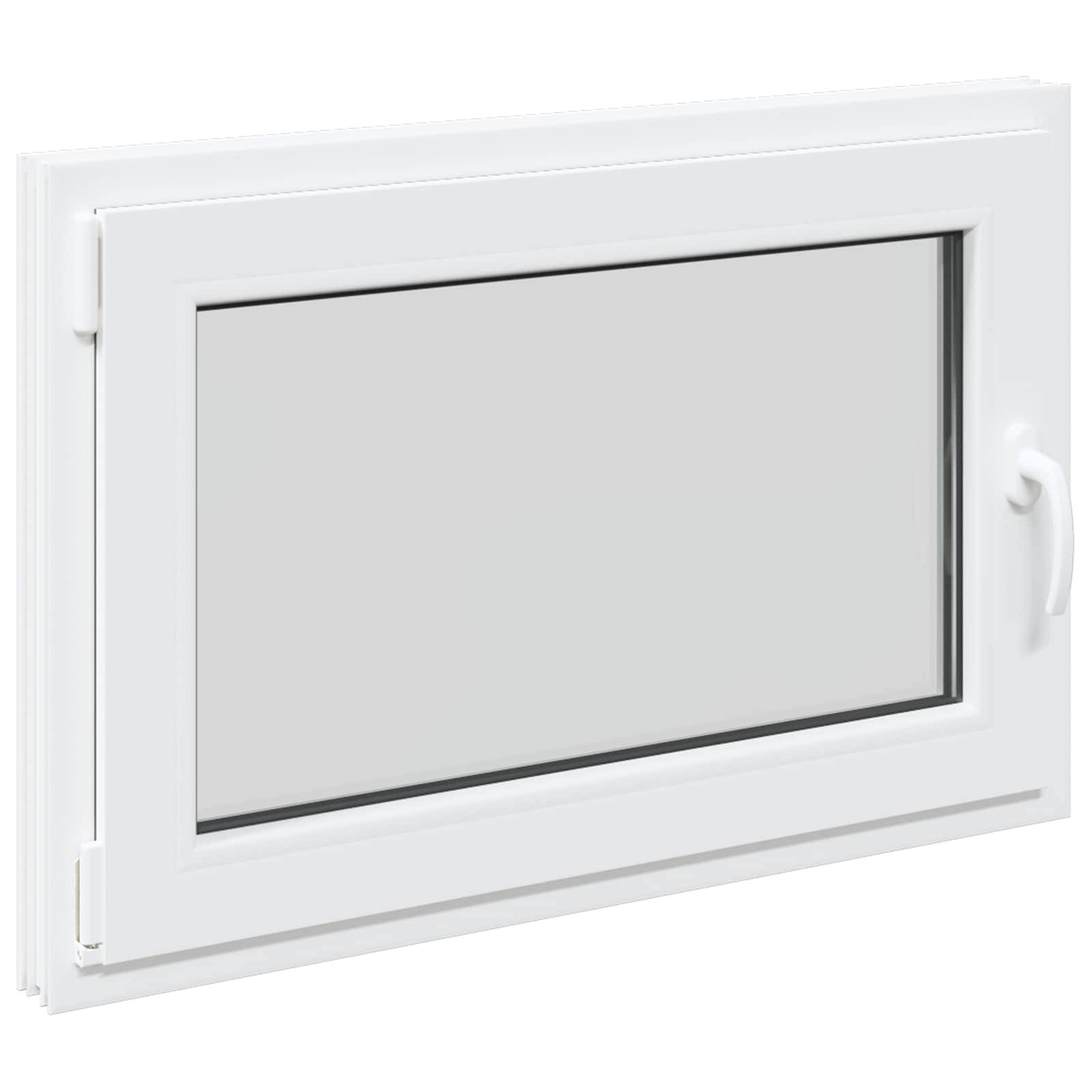 Kellerfenster RISOR Weiß 90 x 50 cm PVC und Glas