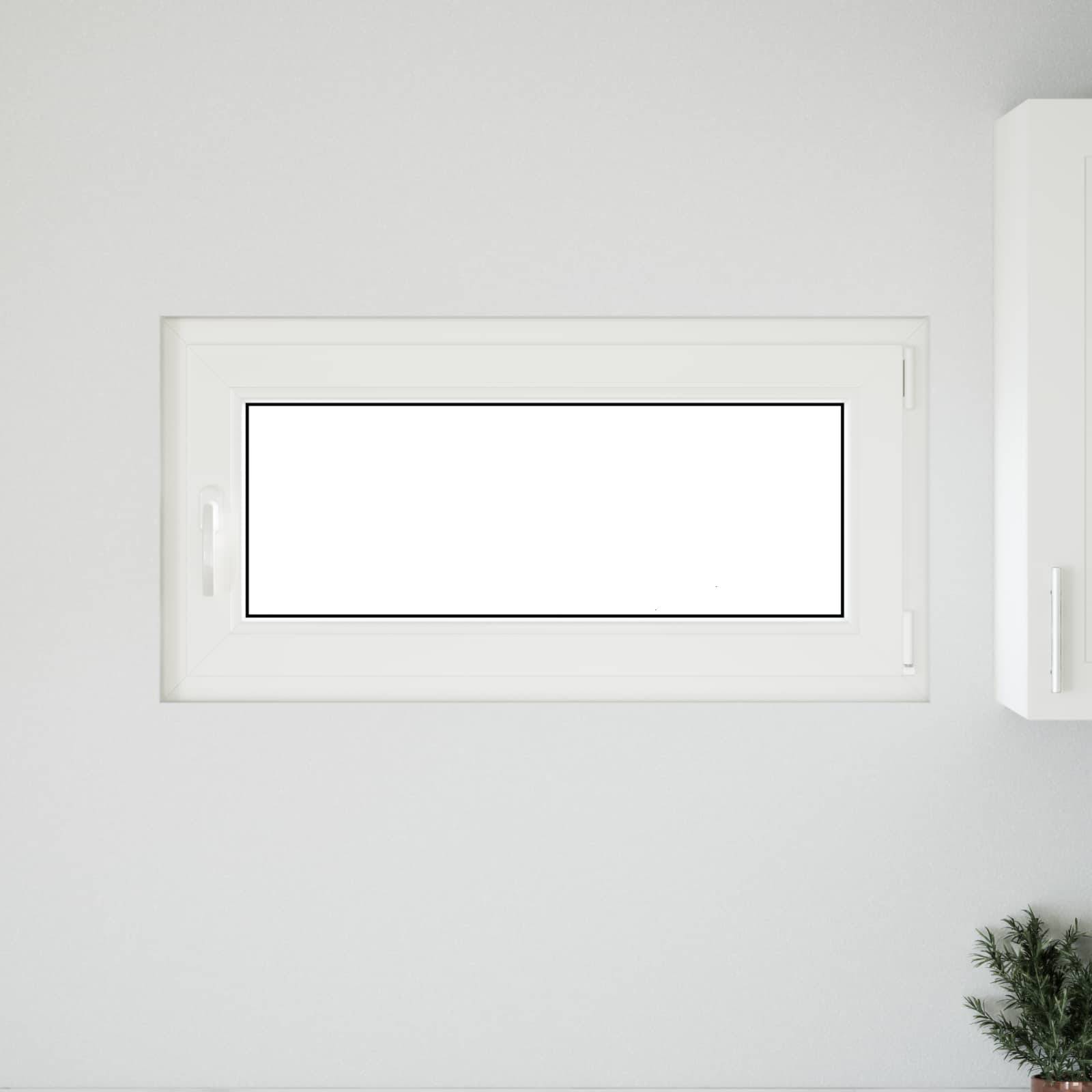 Kellerfenster RISOR Weiß 100 x 50 cm PVC und Glas