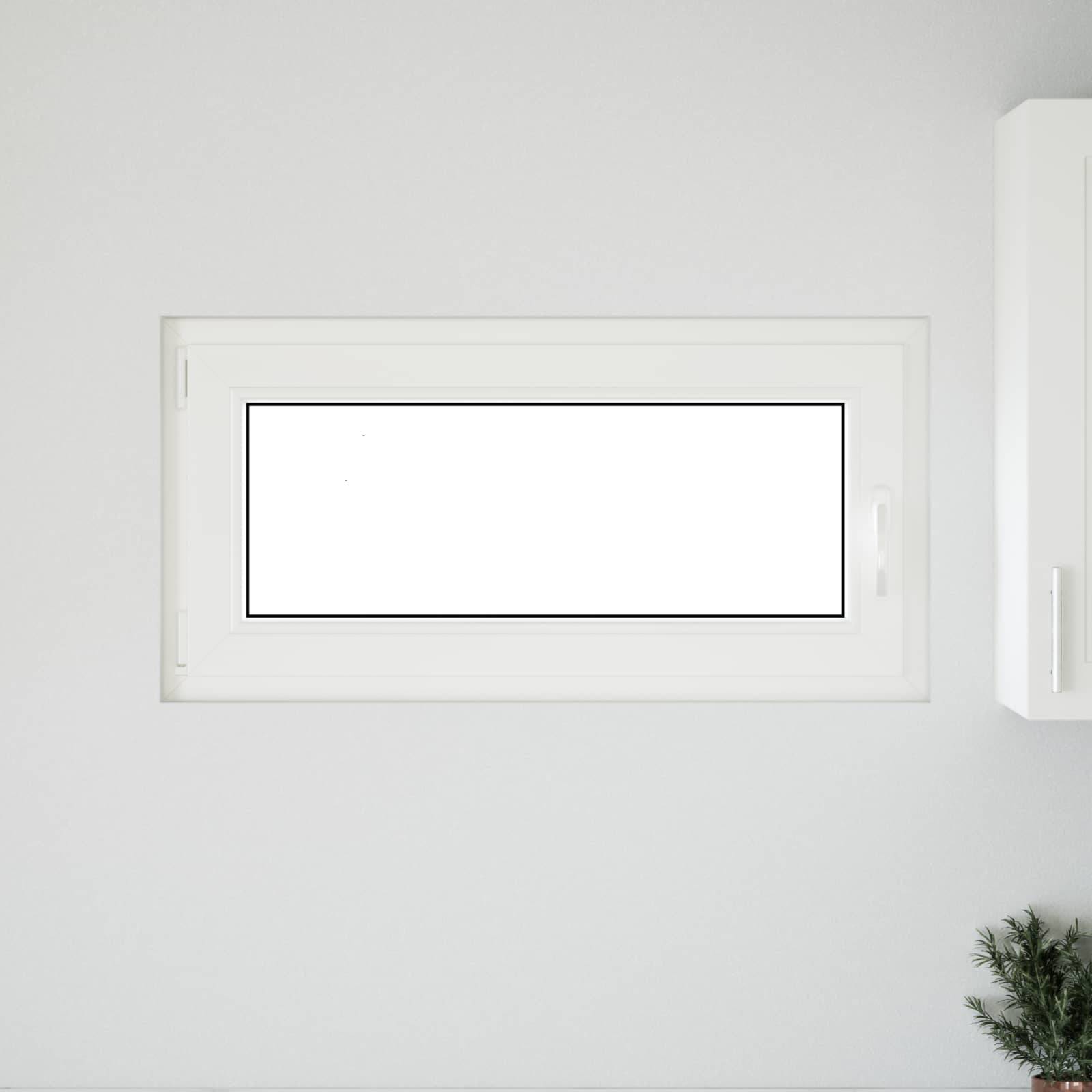 Kellerfenster RISOR Weiß 100 x 50 cm PVC und Glas