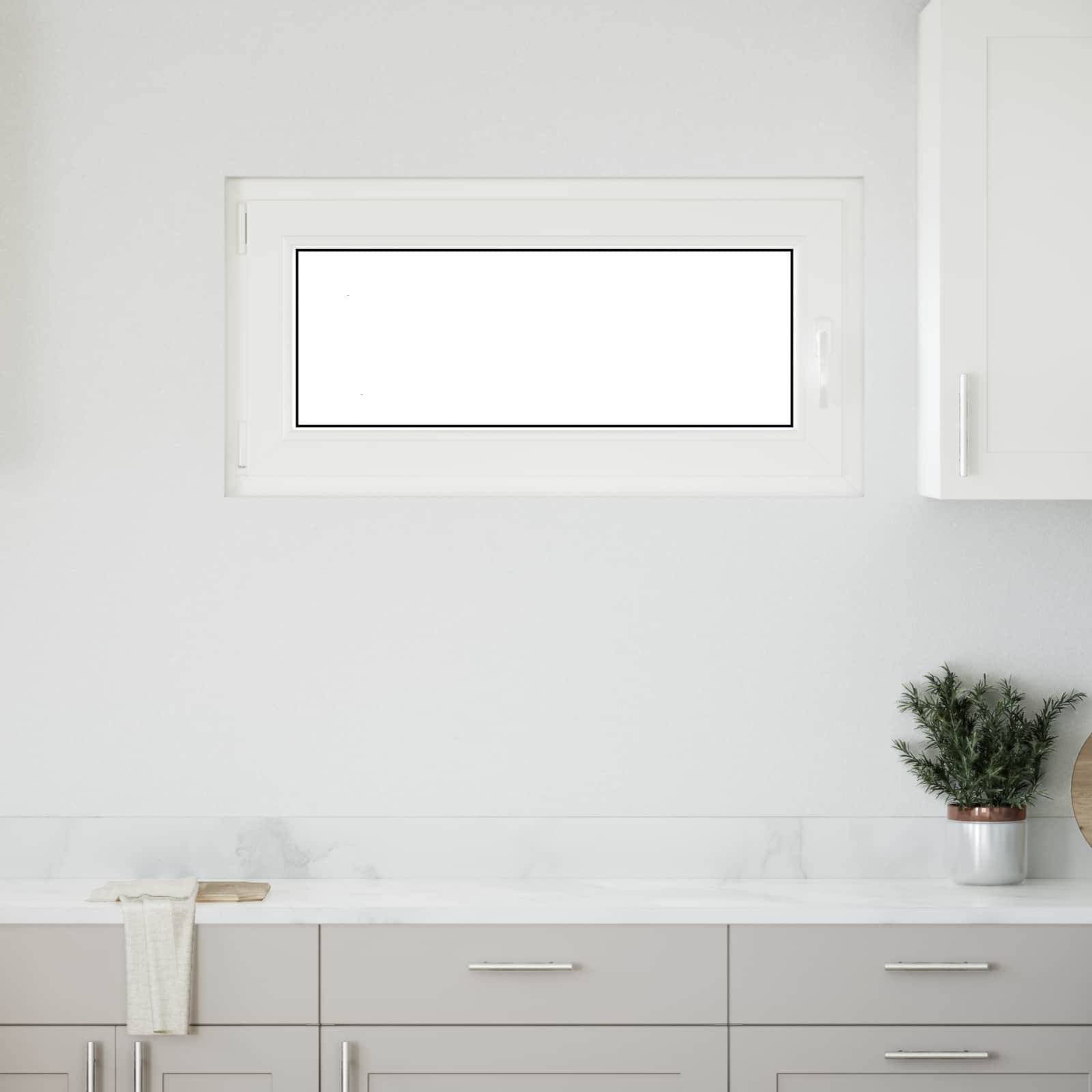 Kellerfenster RISOR Weiß 100 x 50 cm PVC und Glas