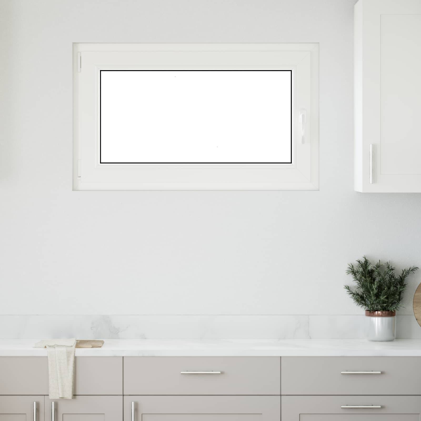 vidaXL Kellerfenster RISOR 100 x 70 cm PVC und Glas Weiß