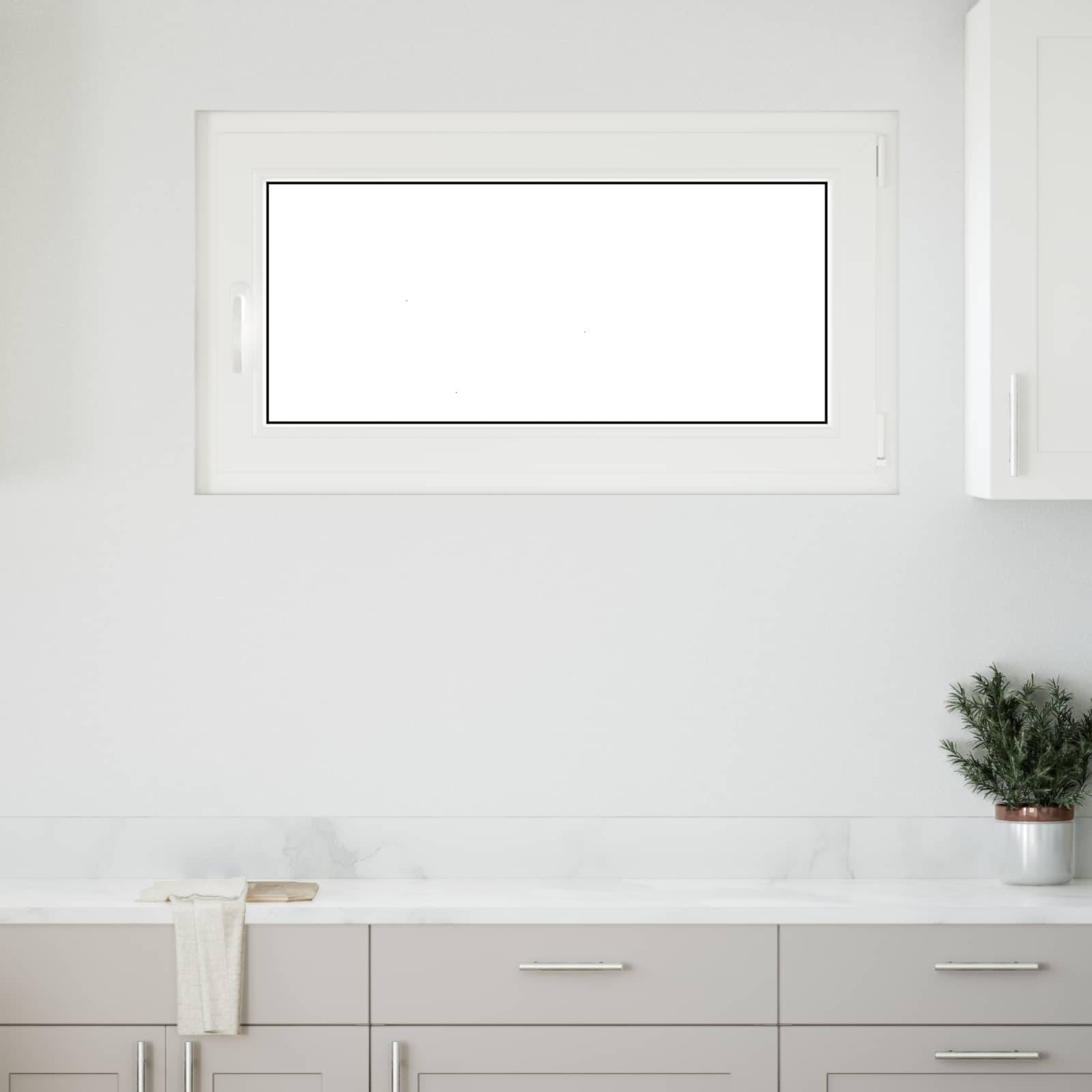 Kellerfenster RISOR Anthrazit 110 x 50 cm PVC und Glas