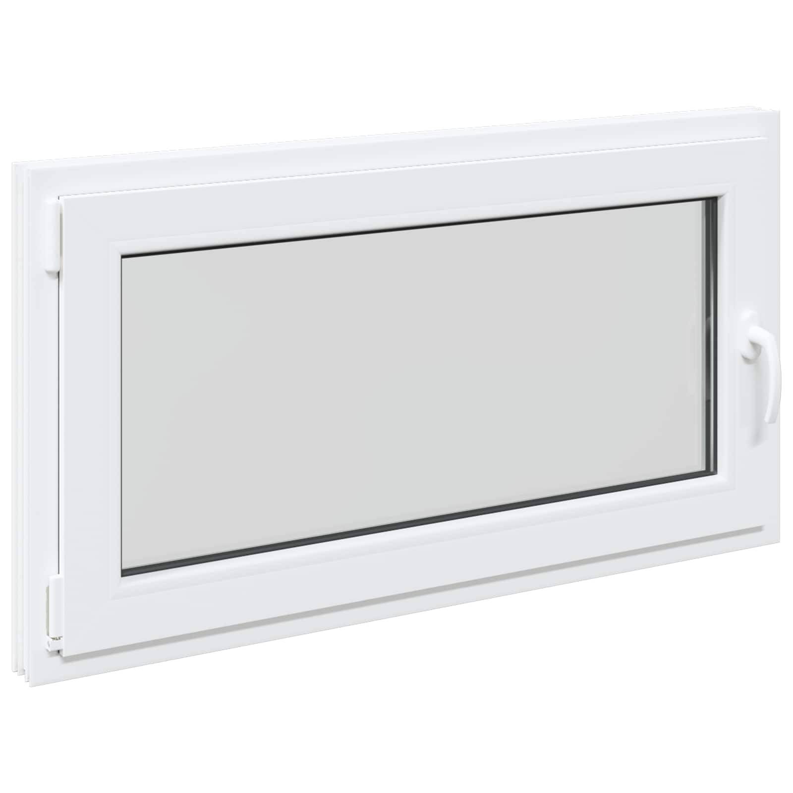 vidaXL Kellerfenster RISOR 110 x 60 cm PVC und Glas Weiß