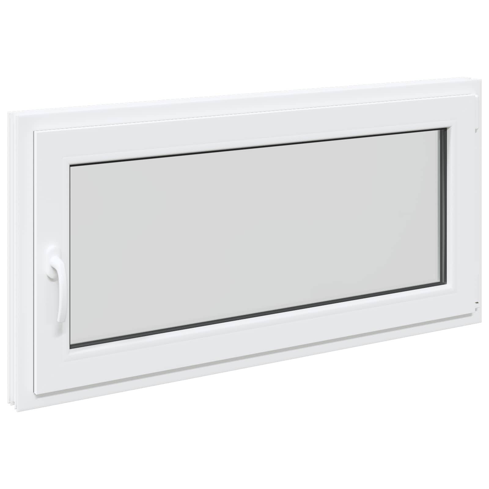 Kellerfenster RISOR Weiß 120 x 60 cm PVC und Glas