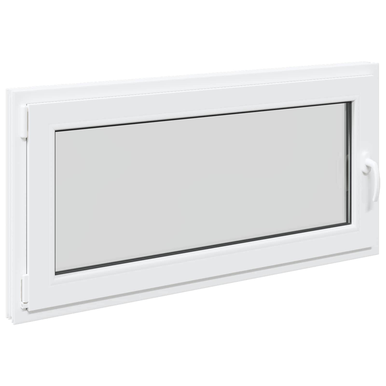 Kellerfenster RISOR Weiß 120 x 60 cm PVC und Glas