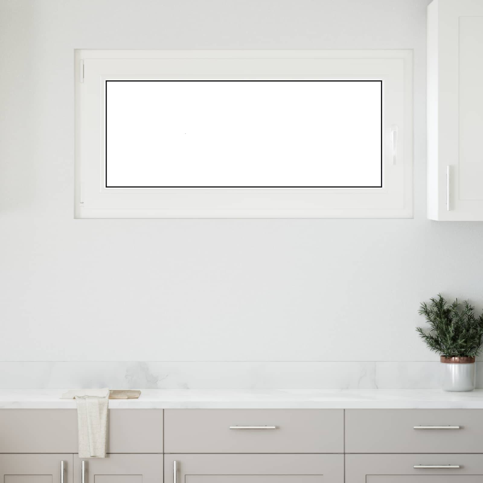 Kellerfenster RISOR Weiß 120 x 60 cm PVC und Glas