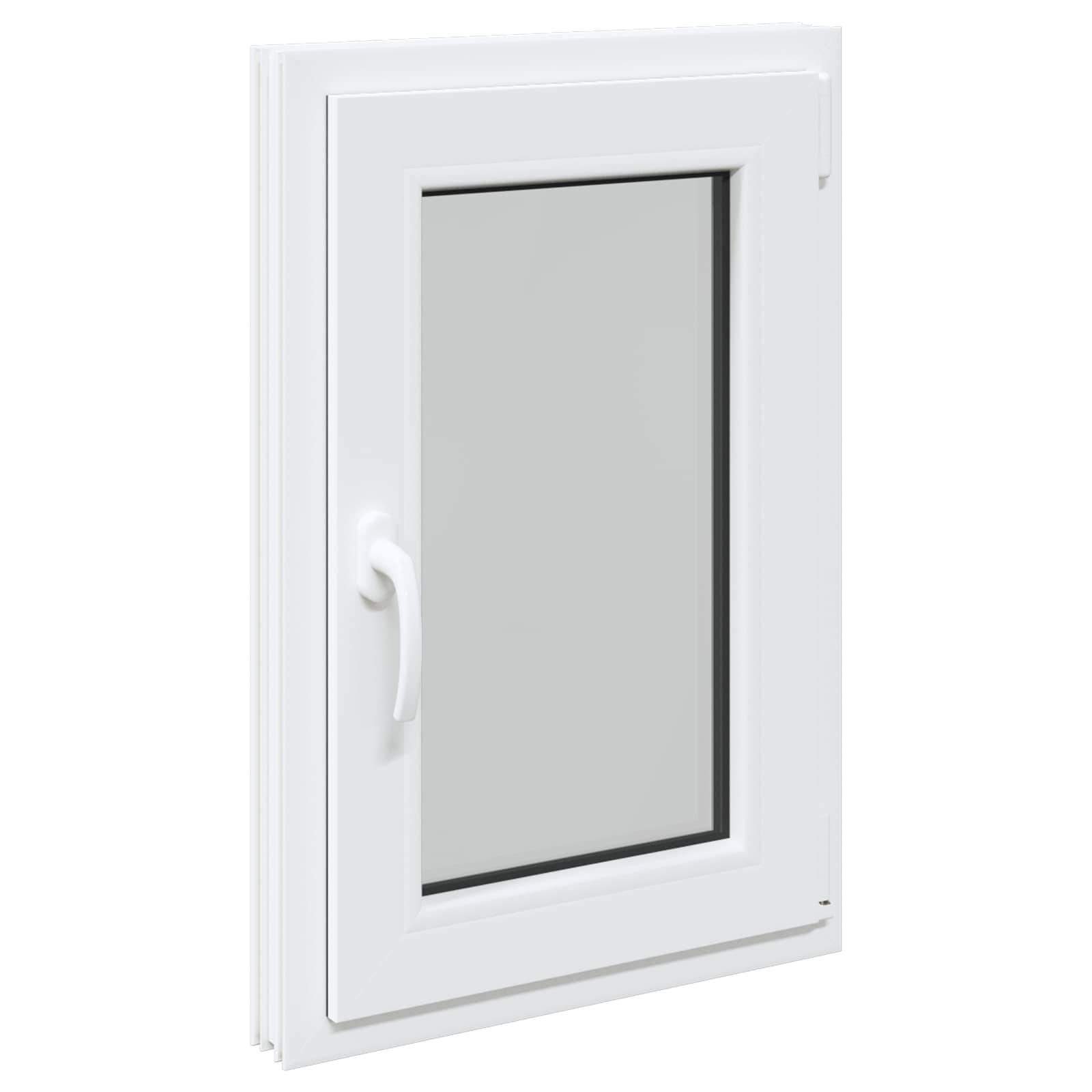 Kellerfenster RISOR Weiß 50 x 75 cm PVC und Glas