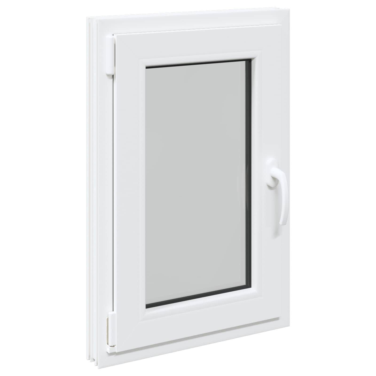 Kellerfenster RISOR Weiß 50 x 75 cm PVC und Glas