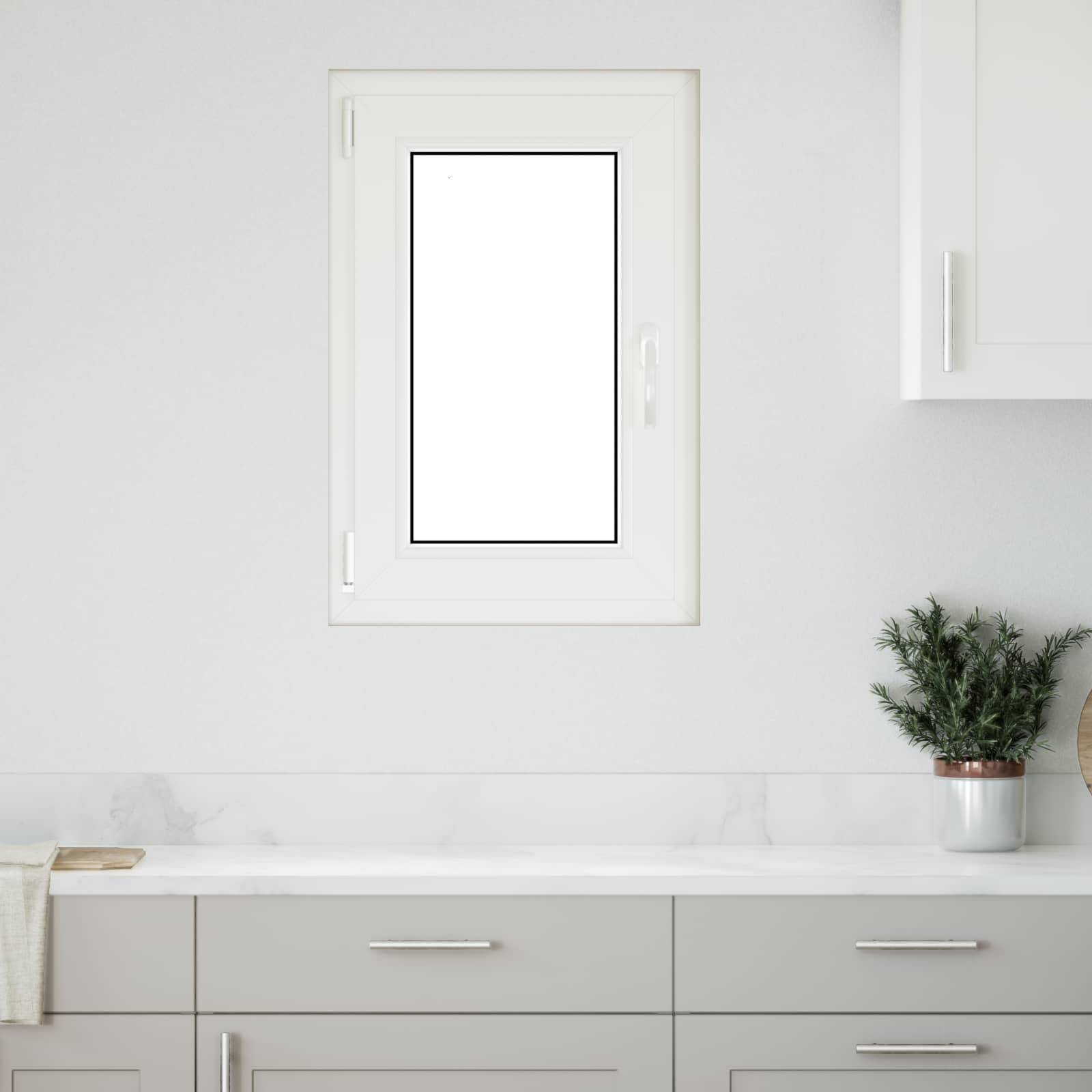 Kellerfenster RISOR Weiß 50 x 75 cm PVC und Glas