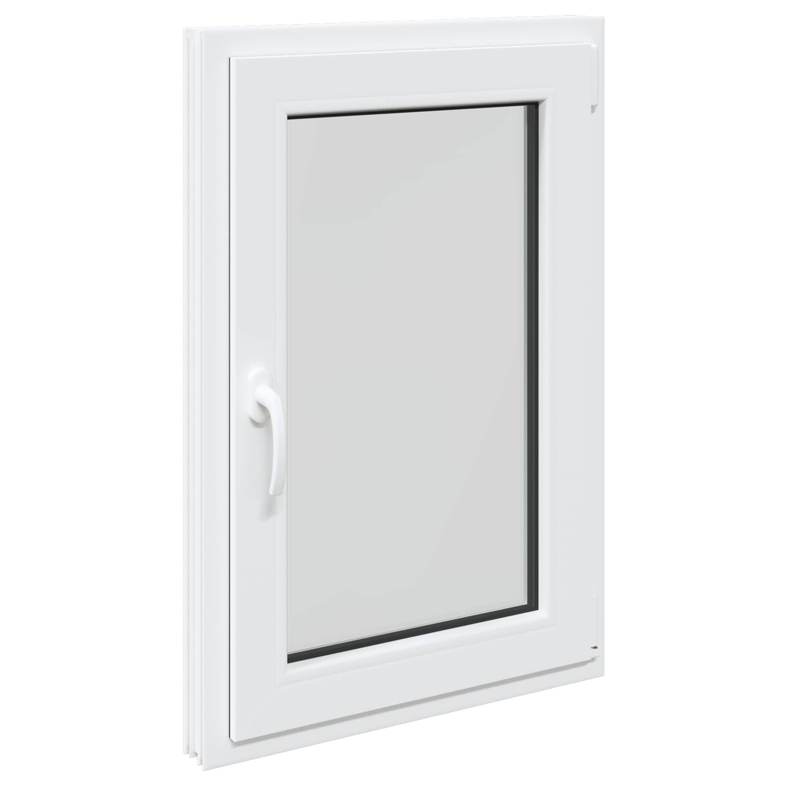 vidaXL Kellerfenster RISOR 60 x 90 cm PVC und Glas Weiß