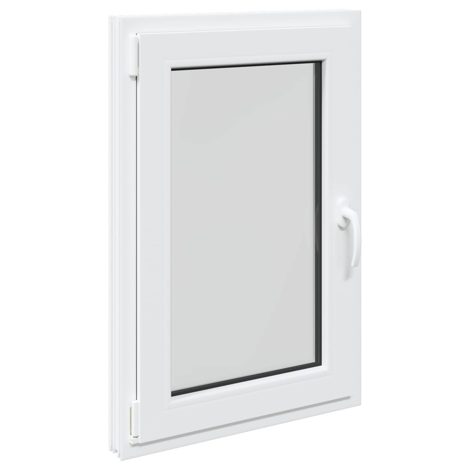 Kellerfenster RISOR Weiß 60 x 80 cm PVC und Glas