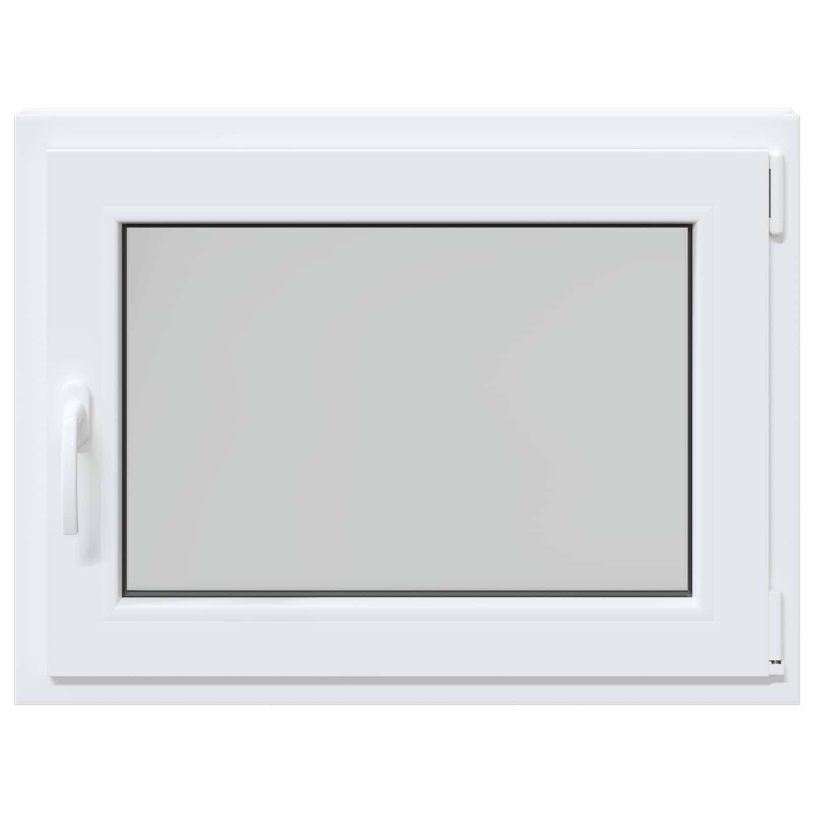 vidaXL Kellerfenster RISOR 80 x 60 cm PVC und Glas Weiß
