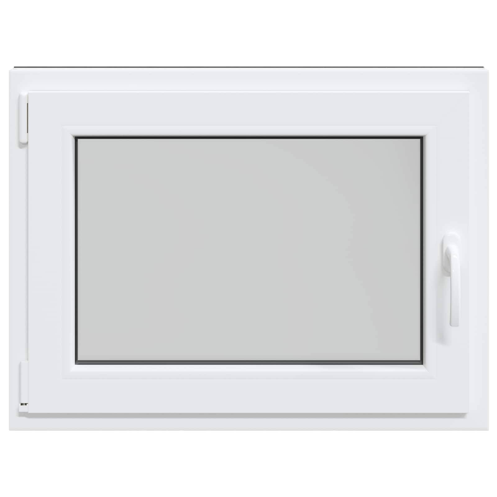 vidaXL Kellerfenster RISOR 80 x 70 cm PVC und Glas Weiß