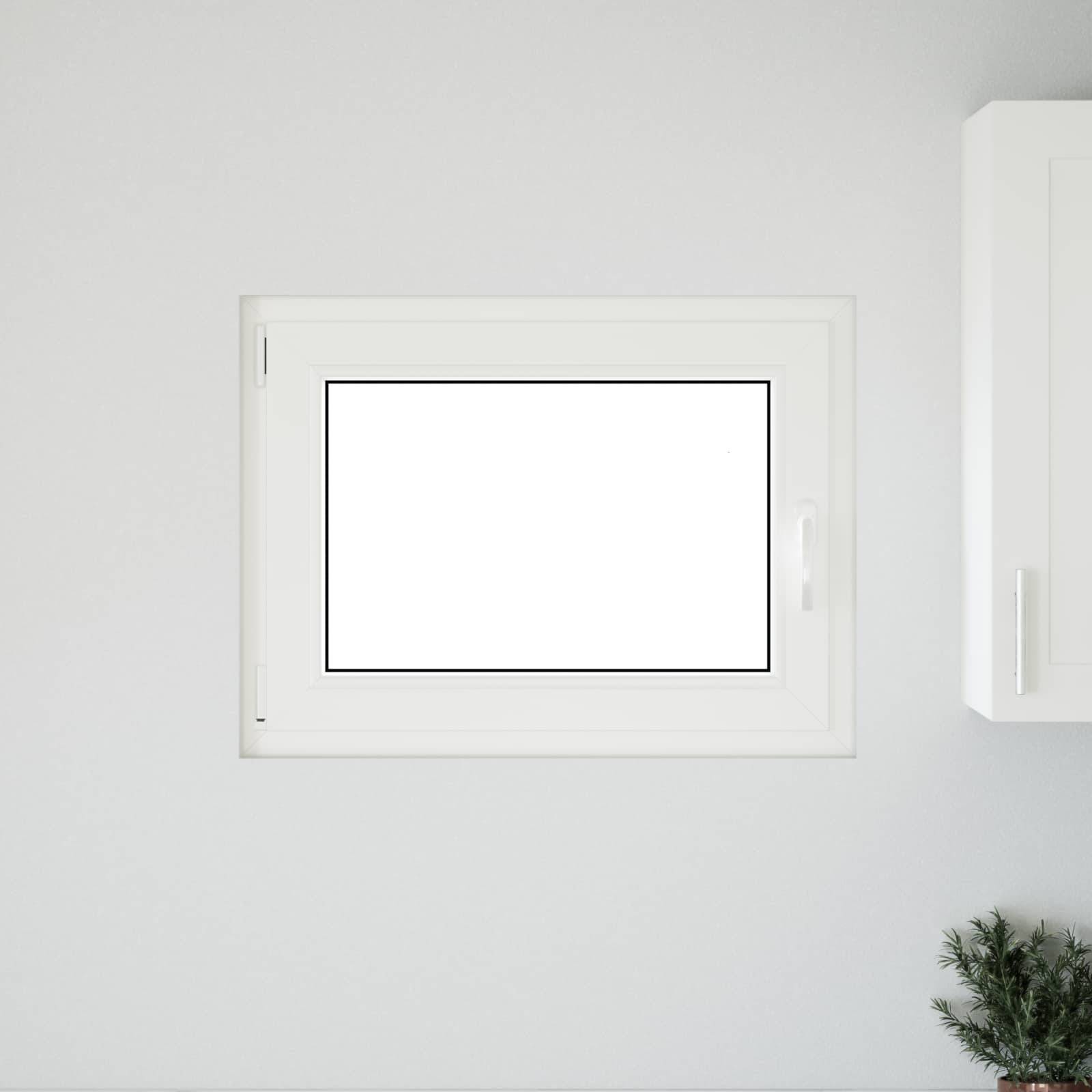 vidaXL Kellerfenster RISOR 80 x 70 cm PVC und Glas Weiß