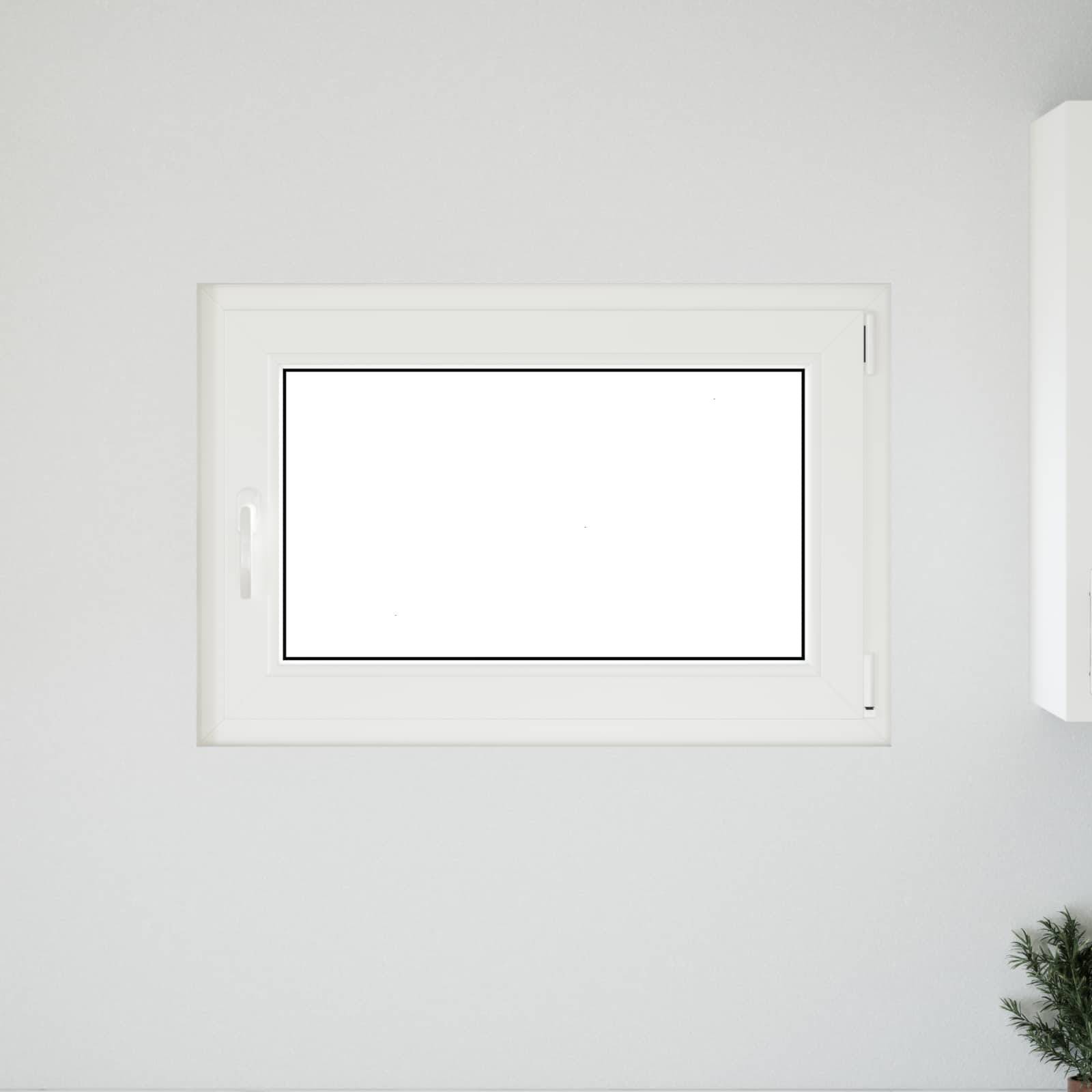 vidaXL Kellerfenster RISOR 90 x 60 cm PVC und Glas Weiß
