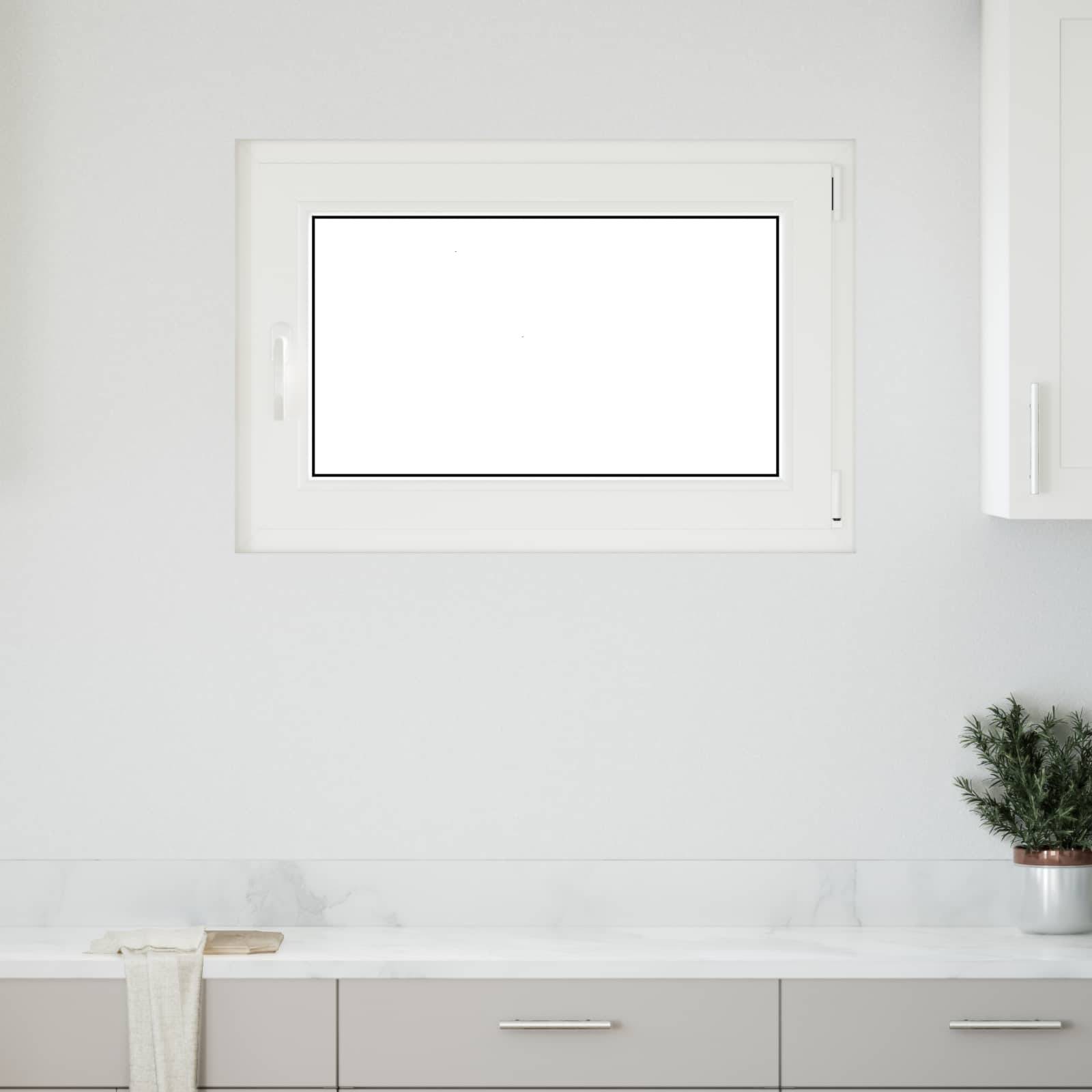 vidaXL Kellerfenster RISOR 90 x 60 cm PVC und Glas Weiß