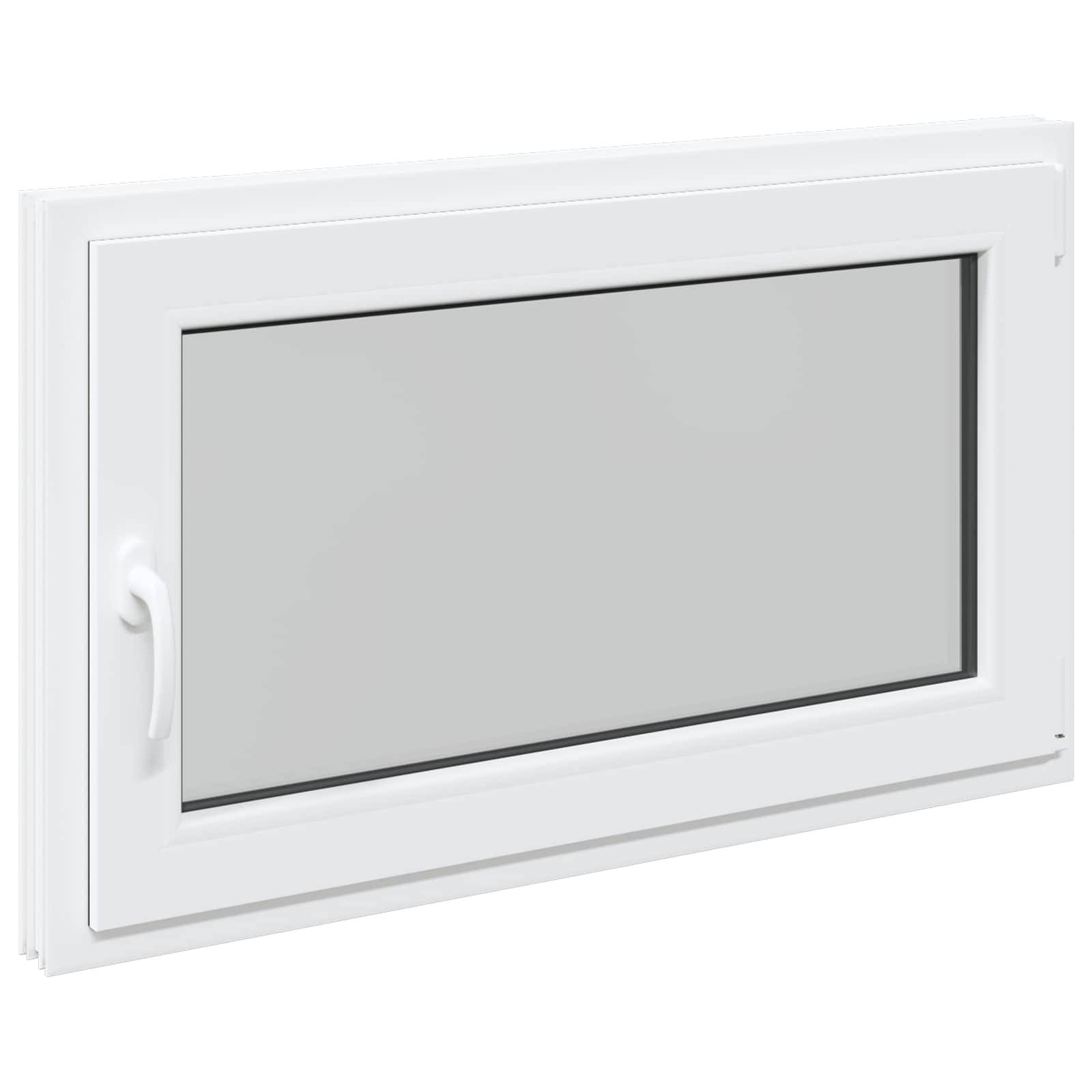 Kellerfenster RISOR 100 x 60 cm PVC und Glas Weiß