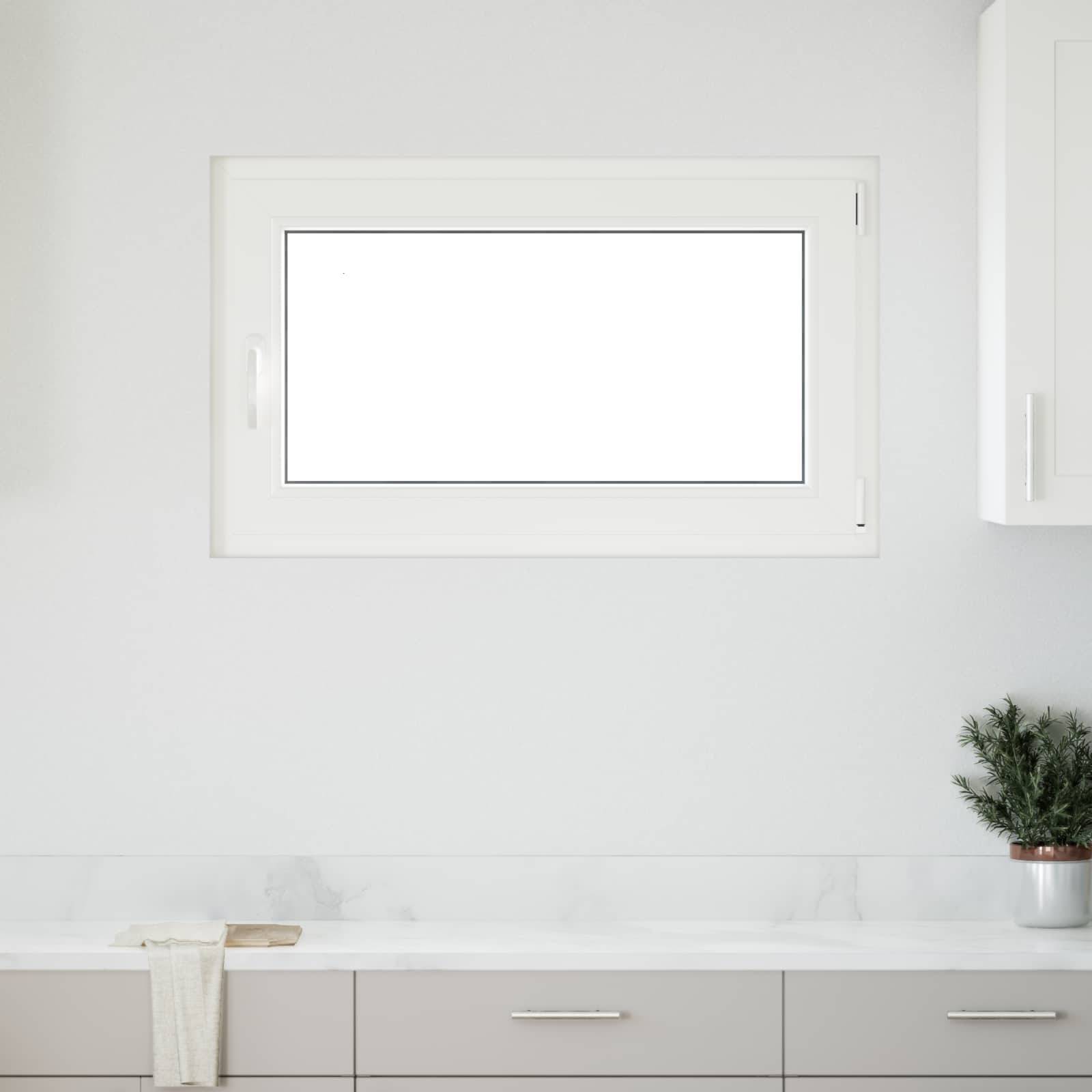 Kellerfenster RISOR 100 x 60 cm PVC und Glas Weiß
